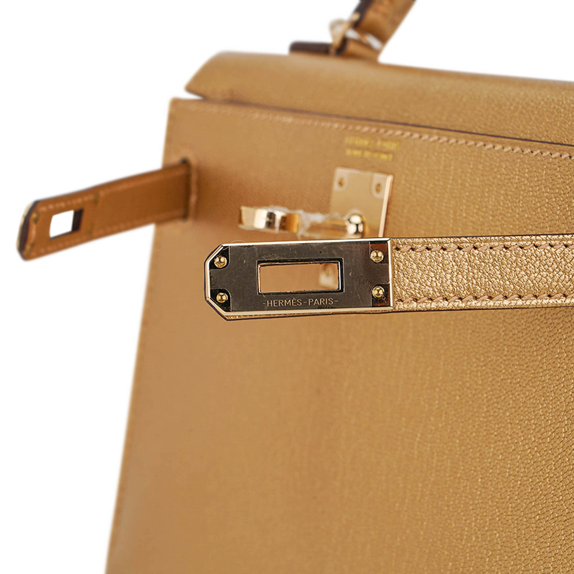 Hermès Kelly Sellier 20 Metallic Dore Chevre Chamkilight Permabrass Hardware Hermès Kelly Sellier 20 Metallic Dore Chevre Chamkilight Permabrass Hardware - view 5