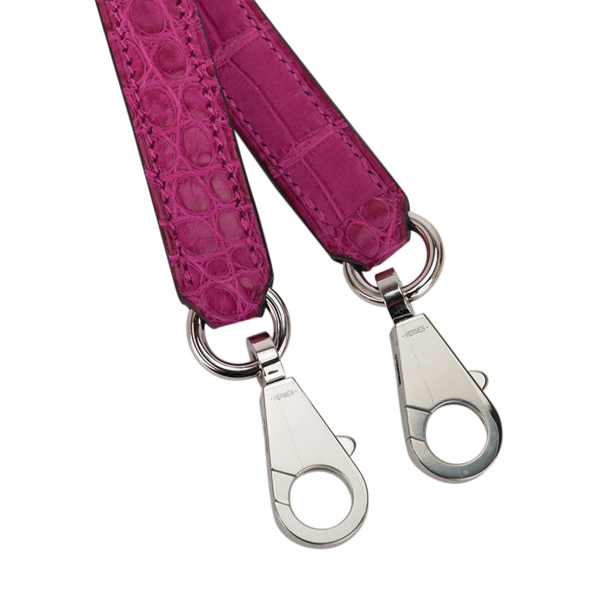 Hermès Kelly 25 Retourne Rose Scheherazade Matte Alligator with Palladium Hardware Hermes Kelly 25 Retourne Bag Rose Scheherazade Matte Alligator with Palladium Hardware - view 12