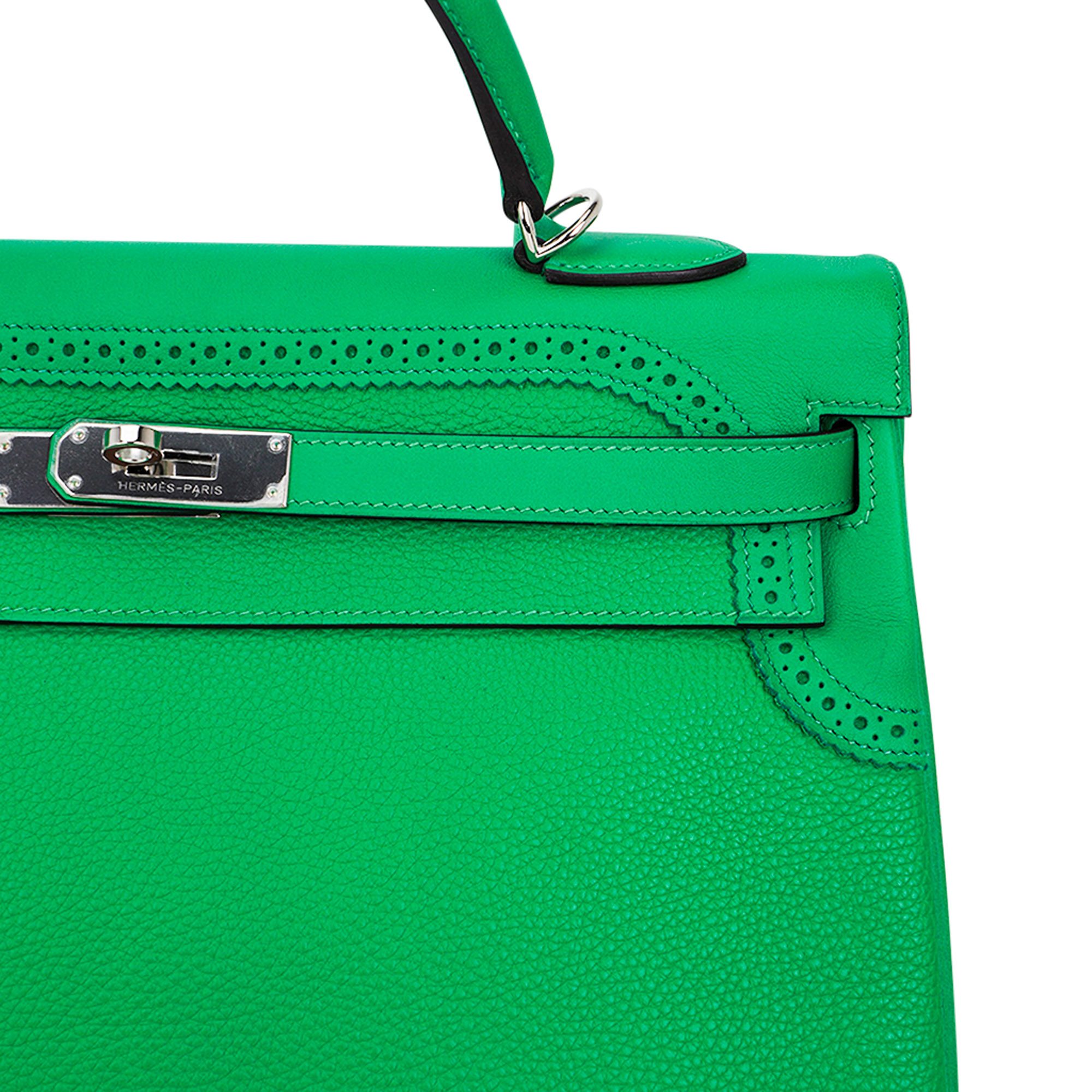 Hermès Kelly 32 Ghillies Bamboo Togo Swift – Limited Edition Hermes Kelly 32 Ghillies Bamboo Togo Swift Limited Edition Extremely Rare - view 5