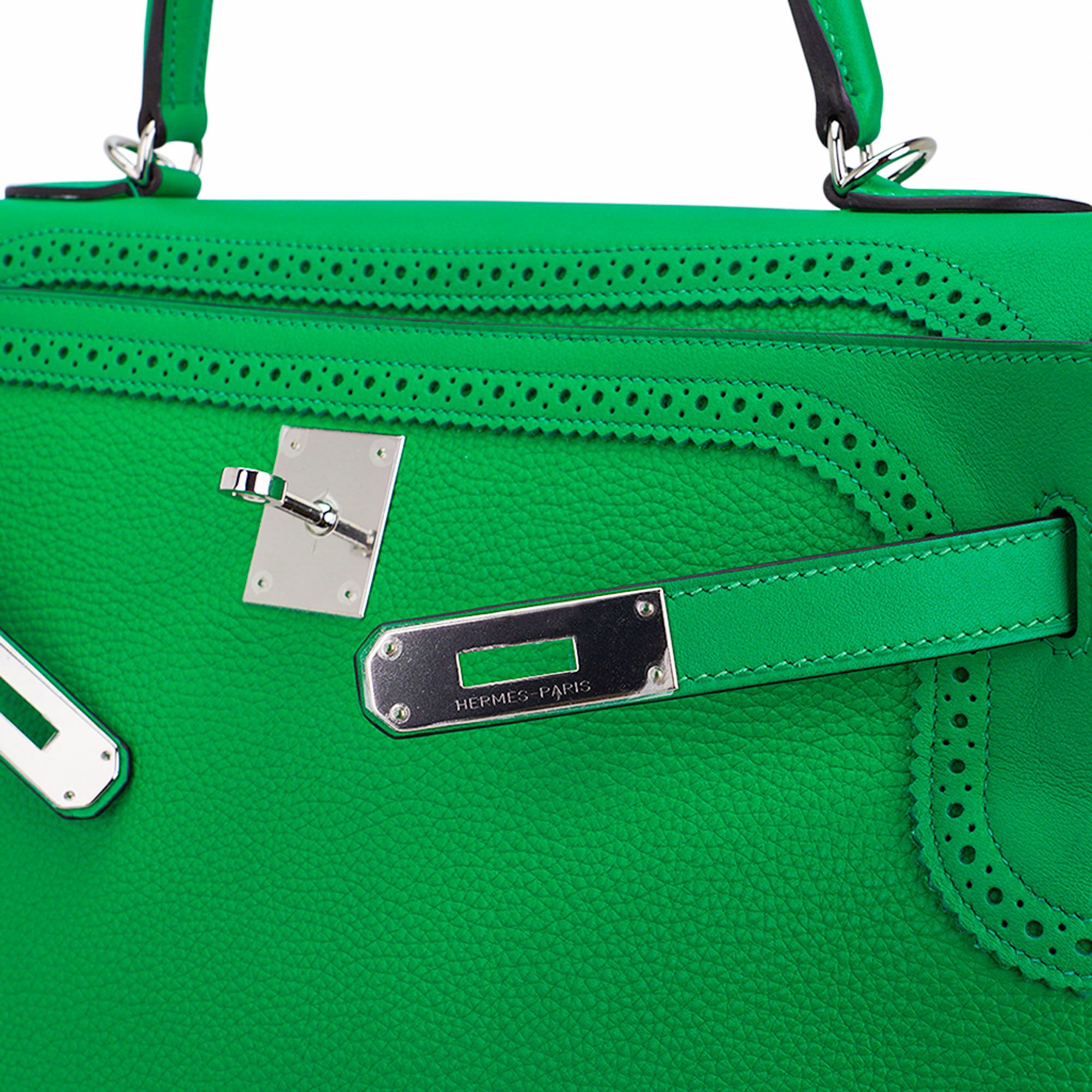 Hermès Kelly 32 Ghillies Bamboo Togo Swift – Limited Edition Hermes Kelly 32 Ghillies Bamboo Togo Swift Limited Edition Extremely Rare - view 7