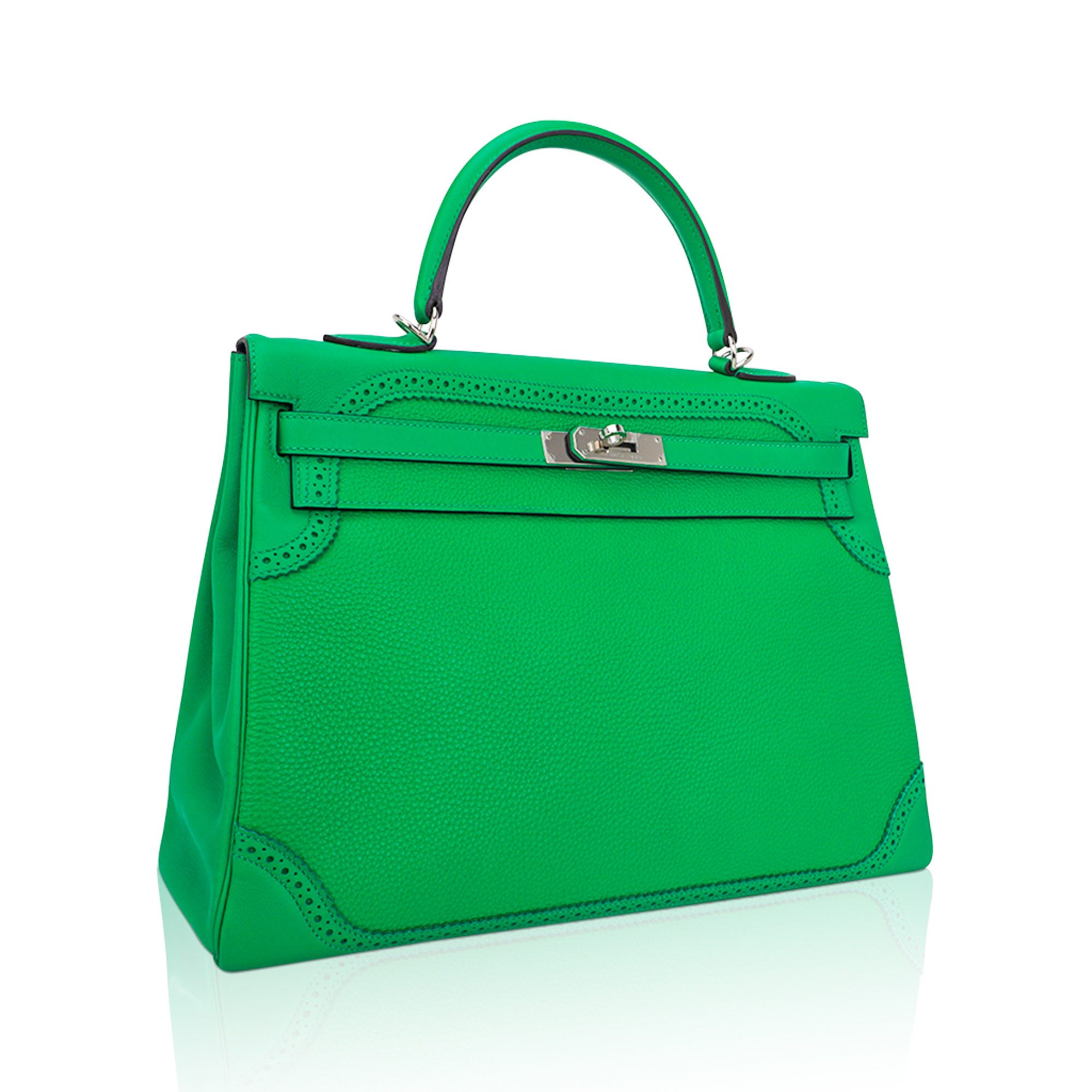 Hermès Kelly 32 Ghillies Bamboo Togo Swift – Limited Edition Hermes Kelly 32 Ghillies Bamboo Togo Swift Limited Edition Extremely Rare - view 2