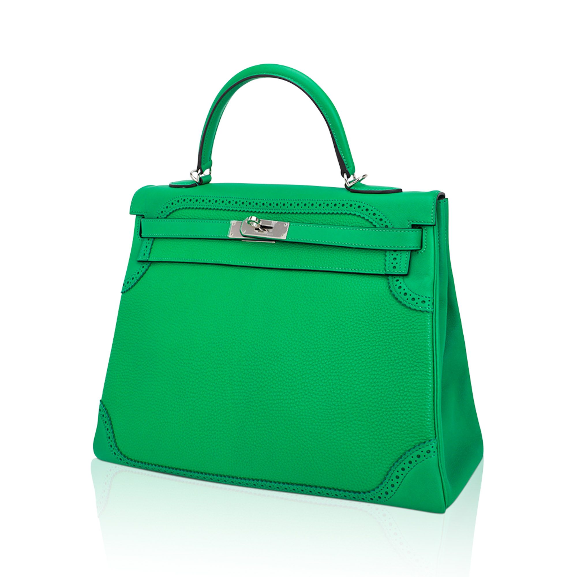 Hermès Kelly 32 Ghillies Bamboo Togo Swift – Limited Edition Hermes Kelly 32 Ghillies Bamboo Togo Swift Limited Edition Extremely Rare - view 4