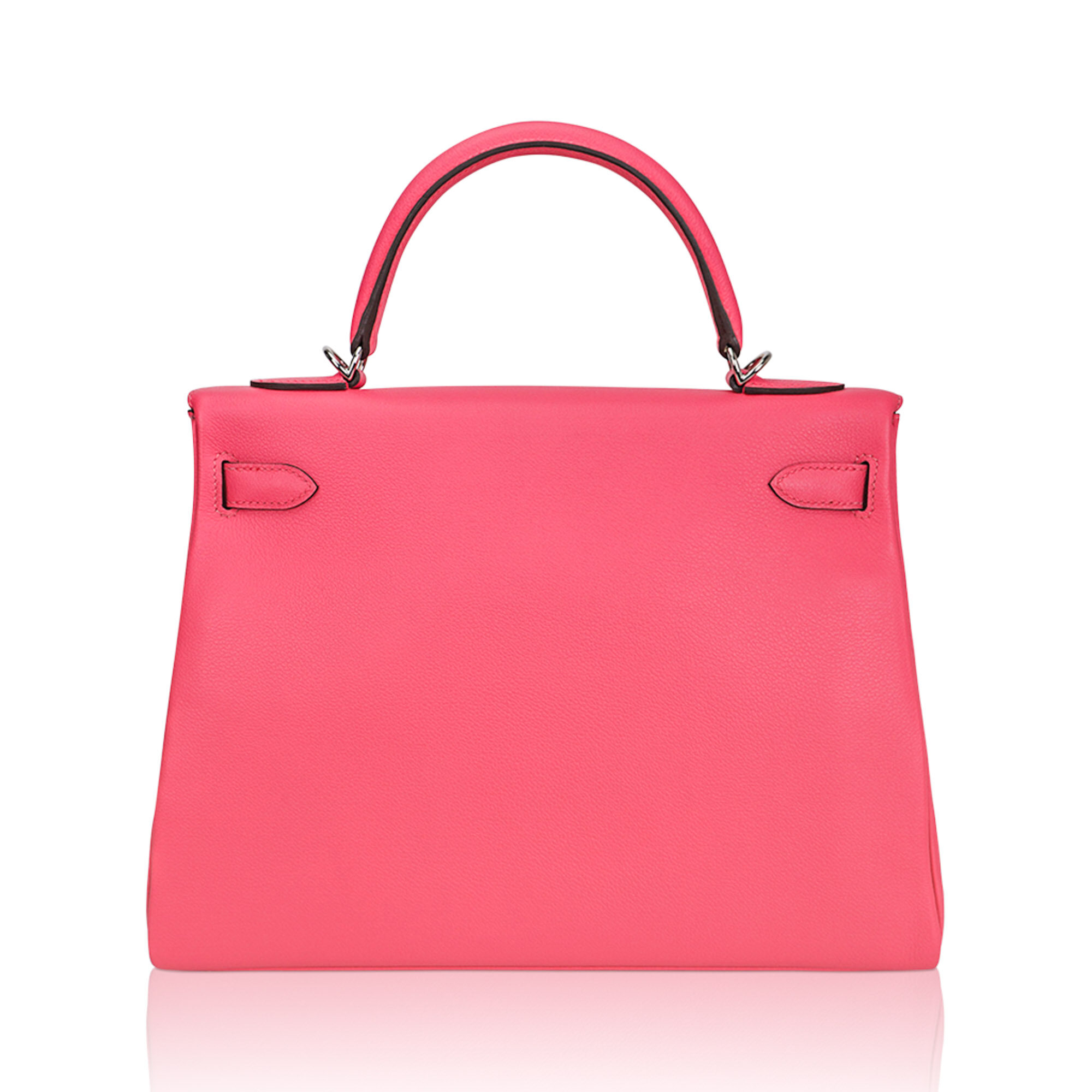 Hermès Kelly 32 Rose Azalee Evercolor Leather Palladium Hardware Hermes Kelly 32 Rose Azalee Evercolor Leather Palladium Hardware - view 6