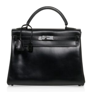 Home Hermes Kelly 32 So Black Bag Box Leather Limited Edition
