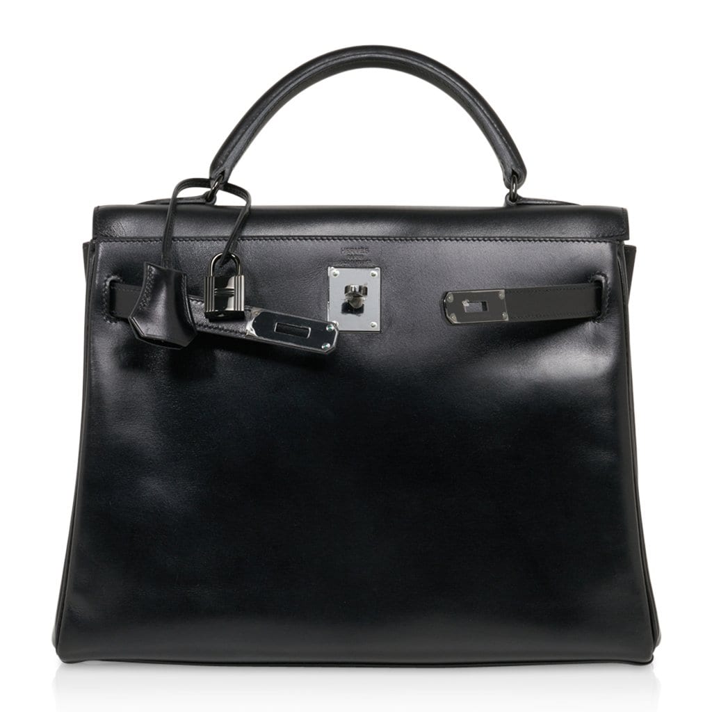 Hermès Kelly 32 So Black Box Leather – Limited Edition Hermes Kelly 32 So Black Bag Box Leather Limited Edition - view 9