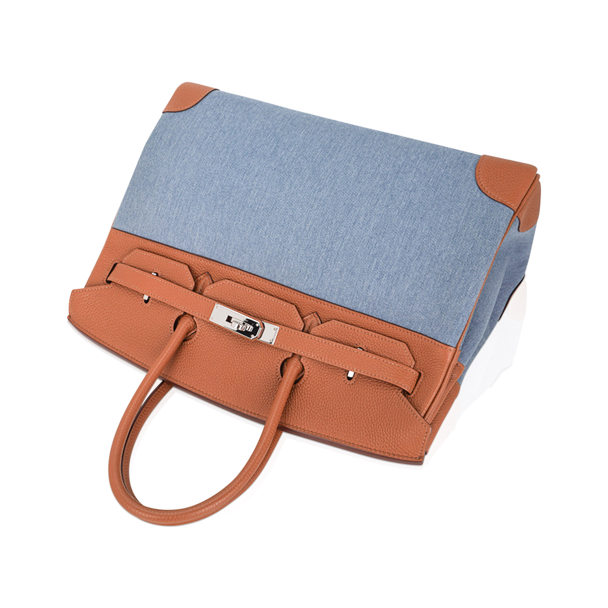 Hermès Birkin 35 Vintage Gold Togo Blue Denim Palladium – Limited Edition Hermes Birkin 35 Vintage Gold Togo Blue Denim Palladium Limited Edition Rare - view 11