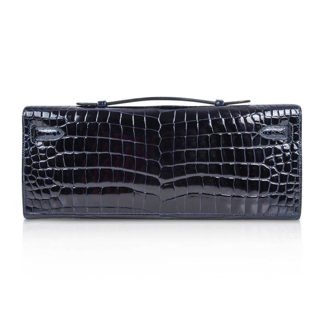 Hermès Kelly Cut Diamond Blue Marine Crocodile Exquisite Clutch Hermes Kelly Cut Diamond Blue Marine Crocodile Bag Exquisite Clutch - View 16