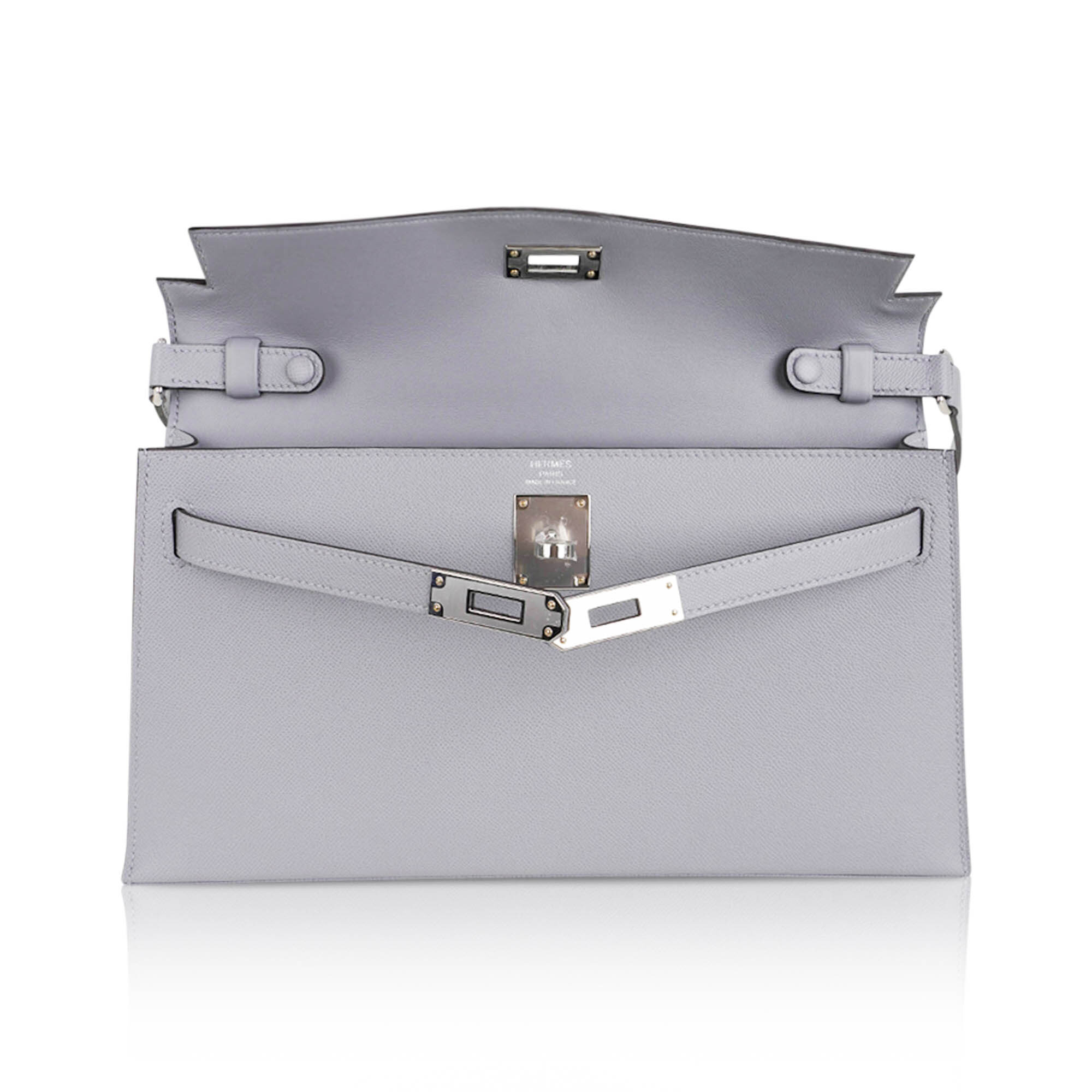 Hermès Kelly Elan Gris Pantin Veau Madame Leather with Palladium Hardware Hermes Kelly Elan Gris Pantin Veau Madame Leather with Palladium Hardware - view 10