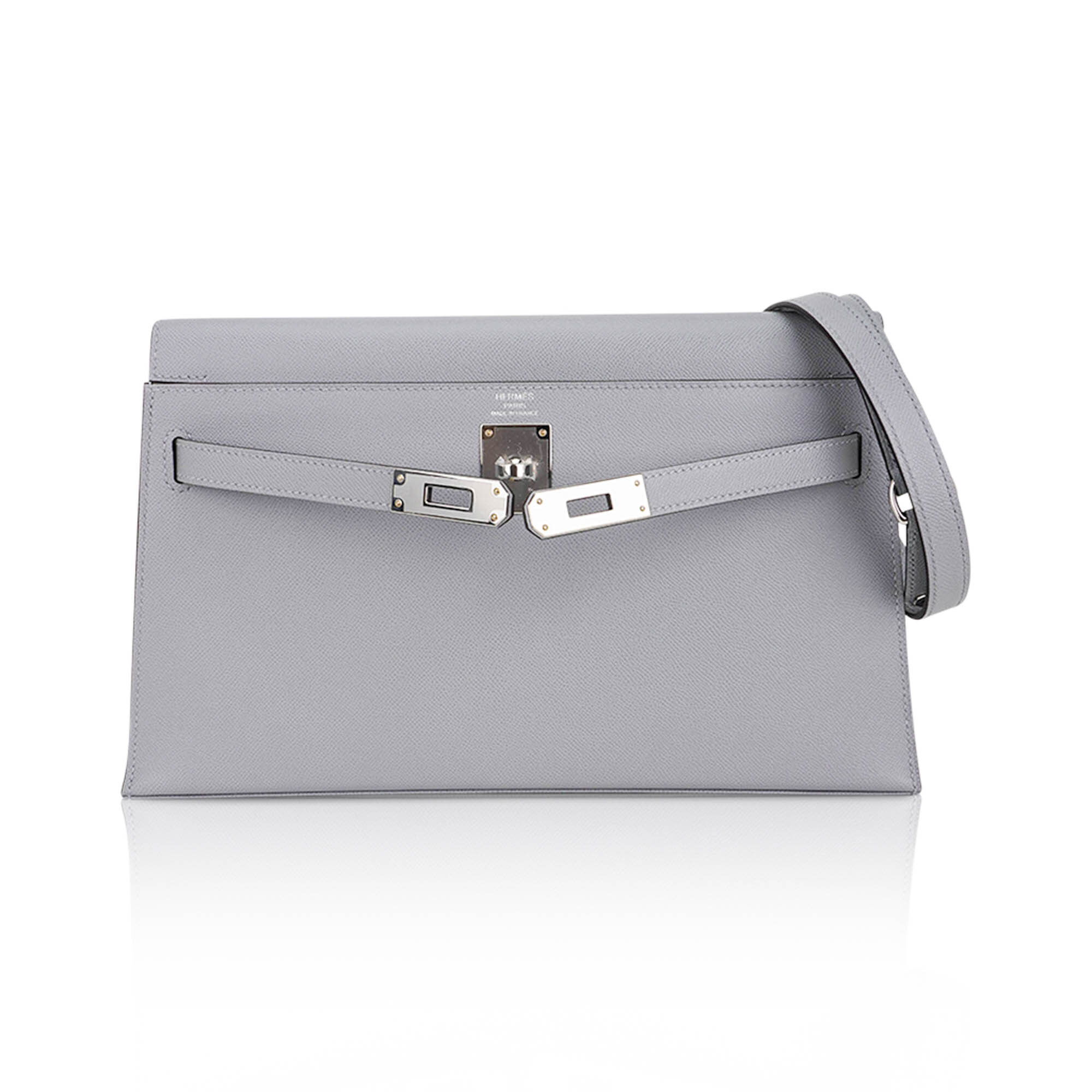 Hermès Kelly Elan Gris Pantin Veau Madame Leather with Palladium Hardware Hermes Kelly Elan Gris Pantin Veau Madame Leather with Palladium Hardware - view 8