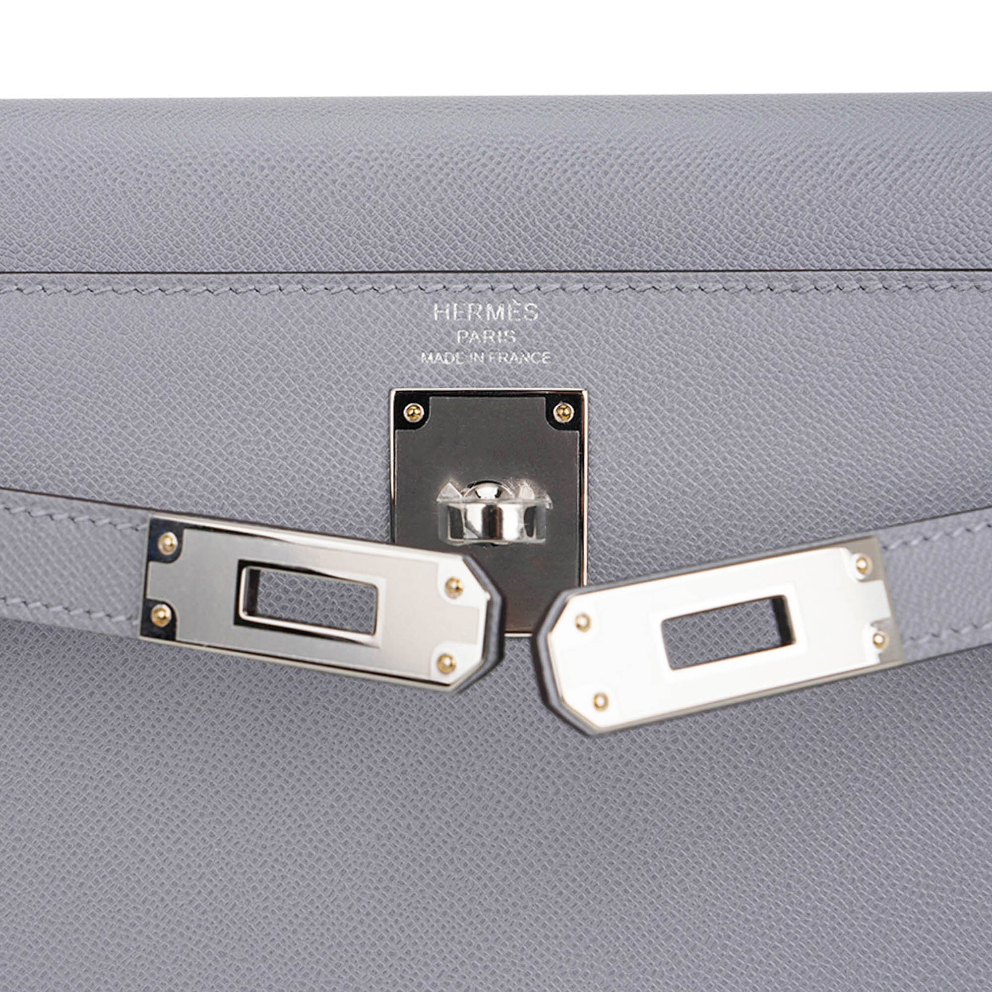 Hermès Kelly Elan Gris Pantin Veau Madame Leather with Palladium Hardware Hermes Kelly Elan Gris Pantin Veau Madame Leather with Palladium Hardware - view 9