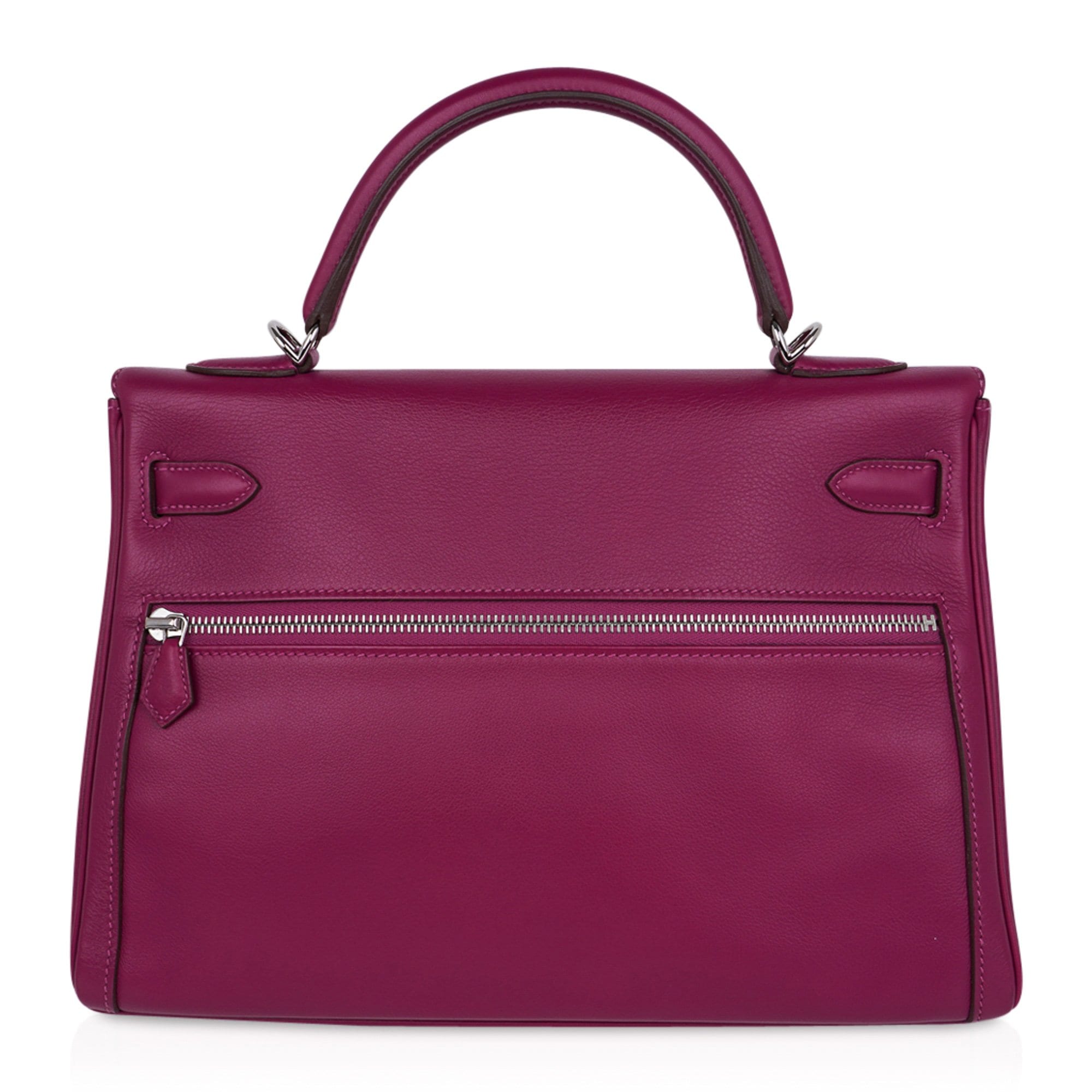 Hermès Kelly 32 Lakis Tosca Swift Leather with Palladium Hardware – Limited Edition Hermes Limited Edition Kelly 32 Lakis Bag Tosca Swift Leather with Palladium Hardware - view 8