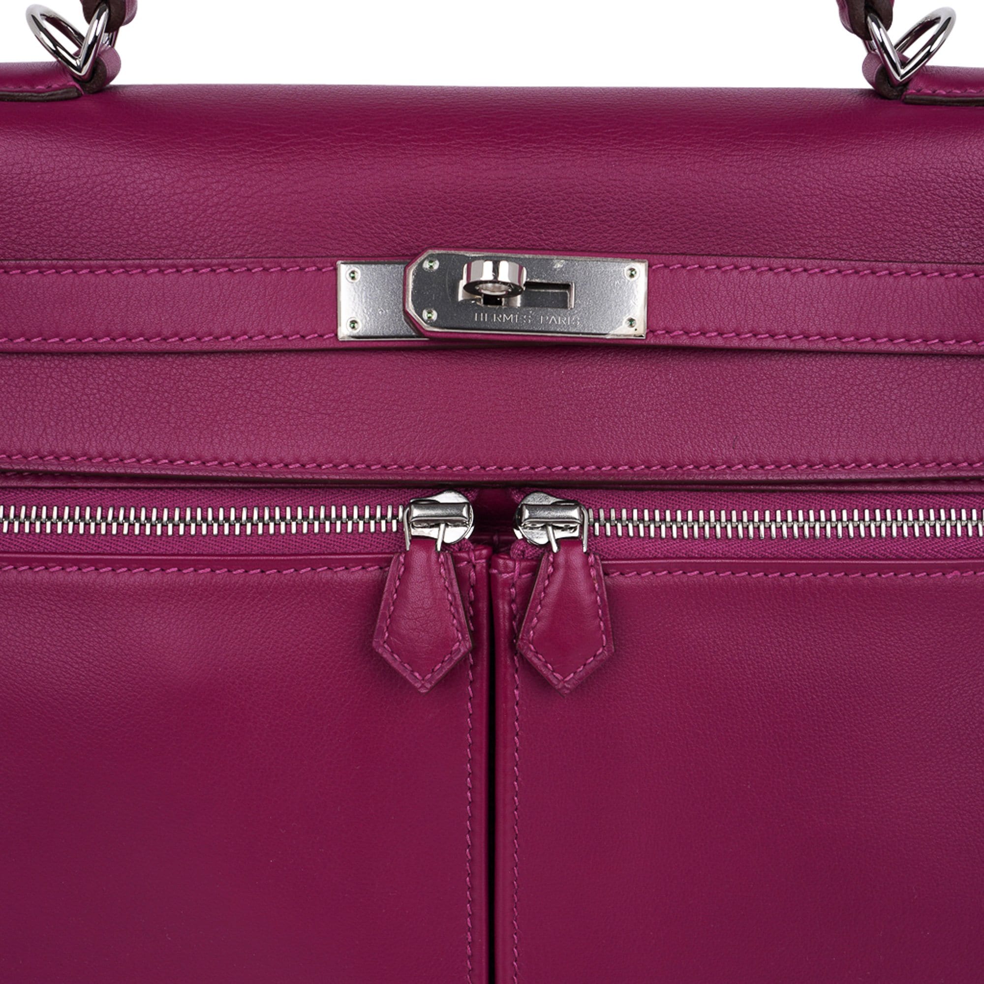 Hermès Kelly 32 Lakis Tosca Swift Leather with Palladium Hardware – Limited Edition Hermes Limited Edition Kelly 32 Lakis Bag Tosca Swift Leather with Palladium Hardware - view 3