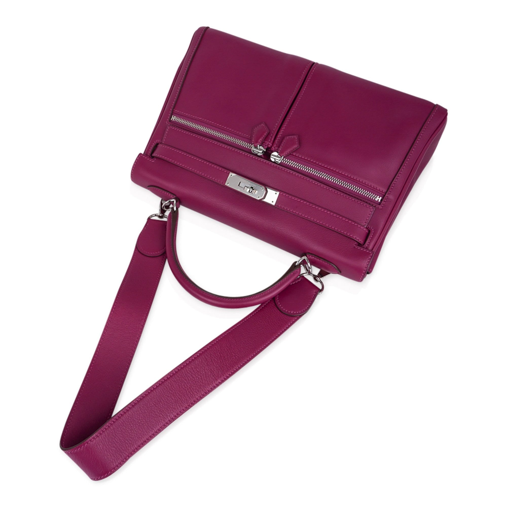 Hermès Kelly 32 Lakis Tosca Swift Leather with Palladium Hardware – Limited Edition Hermes Limited Edition Kelly 32 Lakis Bag Tosca Swift Leather with Palladium Hardware - view 7