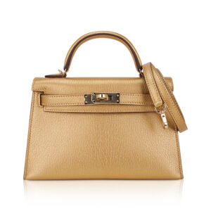 Hermès Kelly Sellier 20 Metallic Dore Chevre Chamkilight Permabrass Hardware