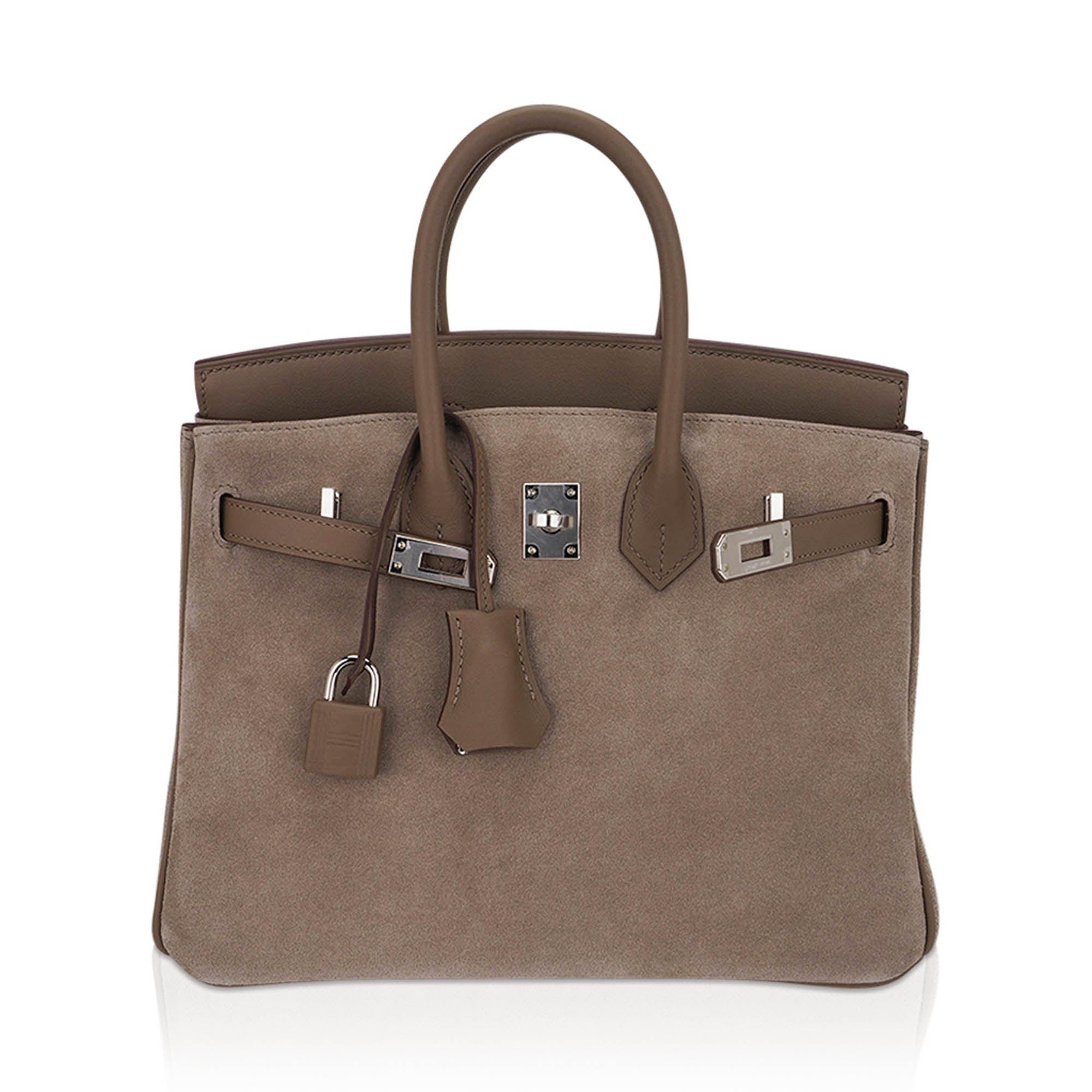 Hermès Birkin 25 Grizzly Gris Caillou Etoupe Swift Leather – Limited Edition Hermes Limited Edition Birkin 25 Grizzly Bag Gris Caillou Etoupe Swift Leather - View 3
