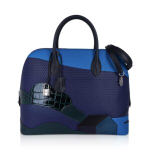 Hermes Limited Edition Bolide 1923 35 Bag Au Bout Du Monde with Exotic & Leather Mix