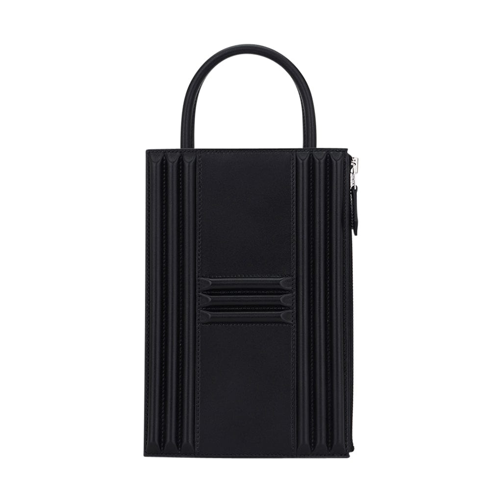 Hermès Cadena Black Tadelakt Leather – Limited Edition Hermes Limited Edition Cadena Bag Black Tadelakt Leather
