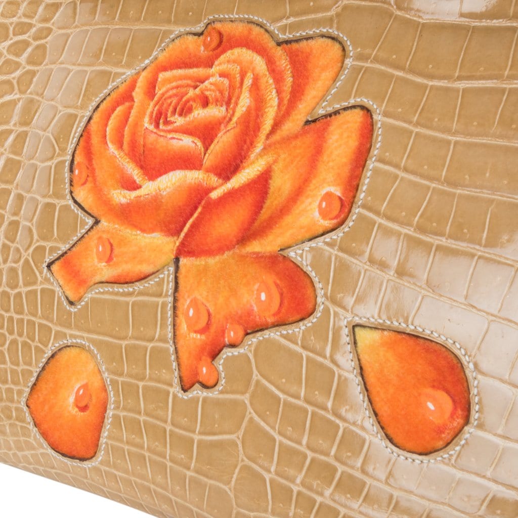 Hermès HSS Birkin 35 Poussiere la Rosee Porosus Crocodile with Palladium Hardware – Limited Edition Hermes Limited Edition HSS Birkin 35 Bag Poussiere La Rosee Porosus Crocodile with Palladium Hardware - View 5