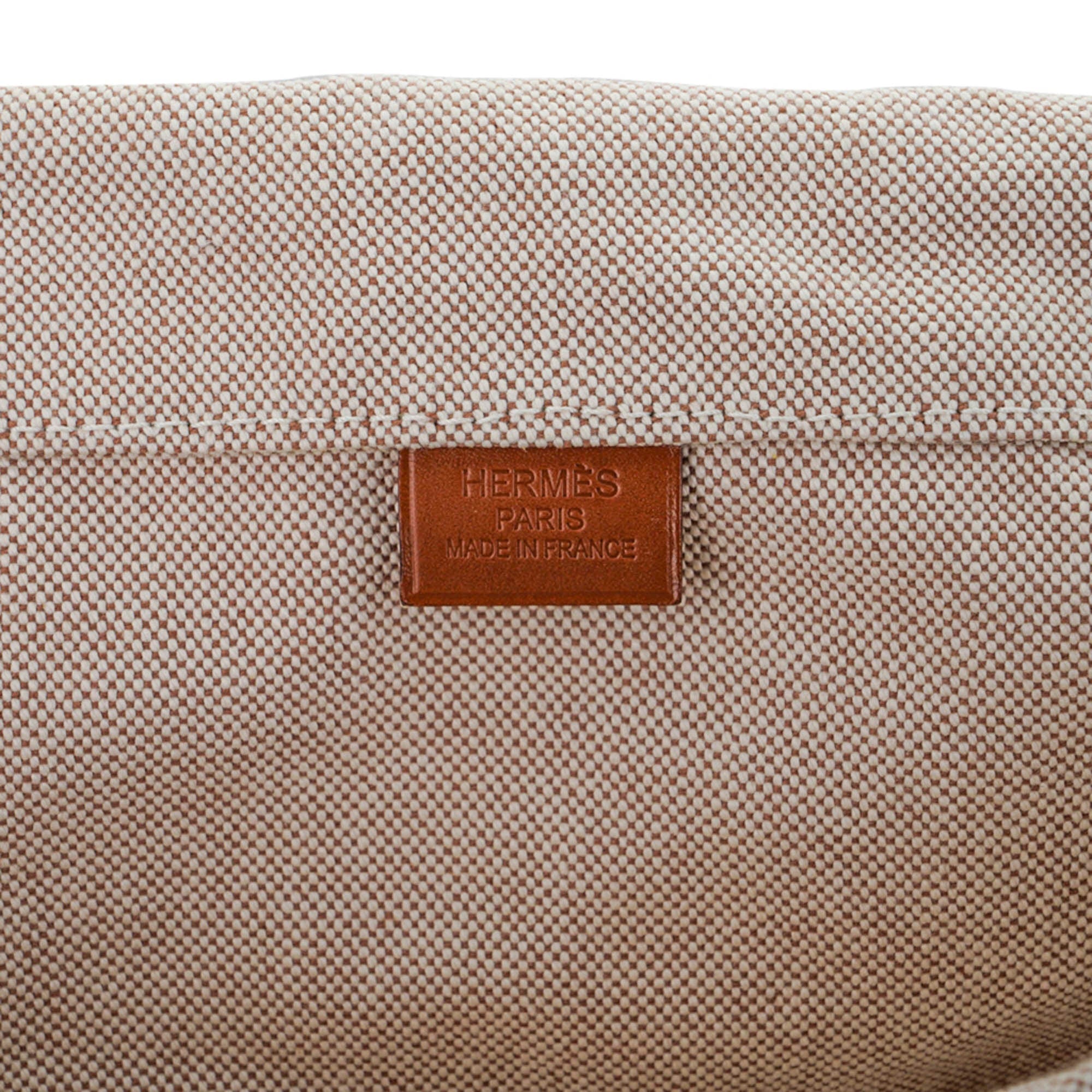 Hermès Cristobal Cabacity 45 Tote Fauve Vache Hunter Leather Removeable Toile with Palladium Hardware – Limited Edition Hermes Limited Edition Cristobal Cabacity 45 Tote Fauve Vache Hunter Leather Removeable Toile Bag with Palladium Hardware - view 18