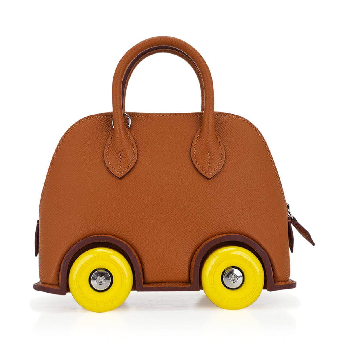 Hermès Mini Bolide 1923 on Wheels Gold Togo Leather with Palladium Hardware – Limited Edition Hermes Limited Edition Mini Bolide 1923 Bag On Wheels Gold Togo Leather with Palladium Hardware - view 7