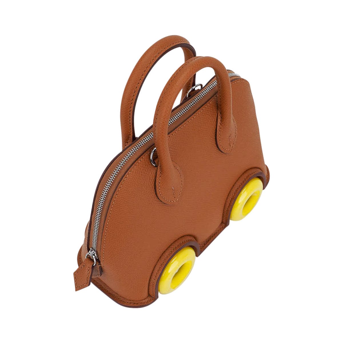 Hermès Mini Bolide 1923 on Wheels Gold Togo Leather with Palladium Hardware – Limited Edition Hermes Limited Edition Mini Bolide 1923 Bag On Wheels Gold Togo Leather with Palladium Hardware - view 8