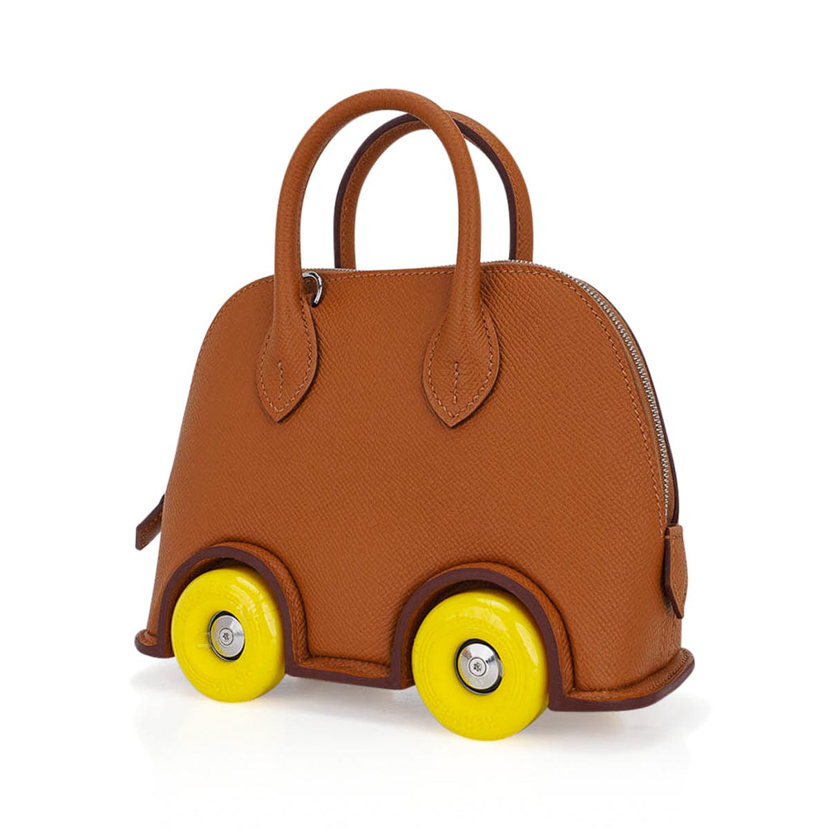 Hermès Mini Bolide 1923 on Wheels Gold Togo Leather with Palladium Hardware – Limited Edition Hermes Limited Edition Mini Bolide 1923 Bag On Wheels Gold Togo Leather with Palladium Hardware - view 4