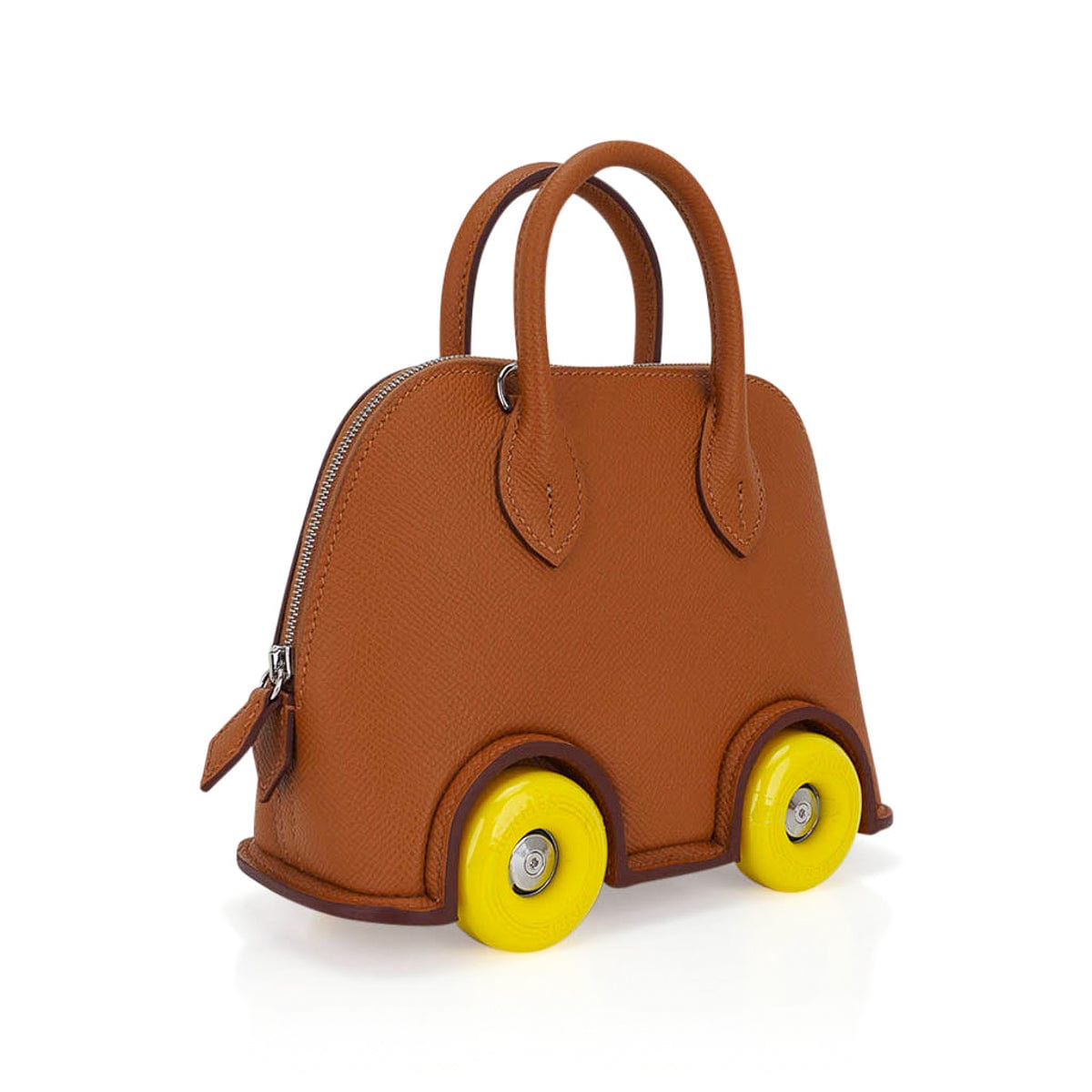 Hermès Mini Bolide 1923 on Wheels Gold Togo Leather with Palladium Hardware – Limited Edition Hermes Limited Edition Mini Bolide 1923 Bag On Wheels Gold Togo Leather with Palladium Hardware - view 10