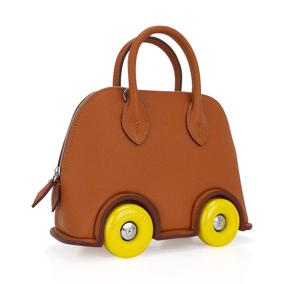 Hermès Mini Bolide 1923 on Wheels Gold Togo Leather with Palladium Hardware – Limited Edition Hermes Limited Edition Mini Bolide 1923 Bag On Wheels Gold Togo Leather with Palladium Hardware - view 2