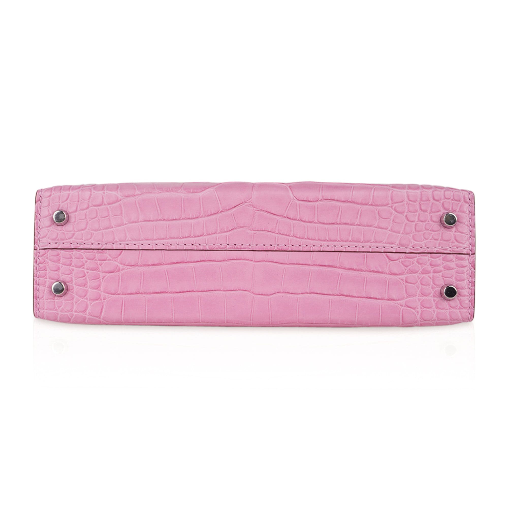 Hermès Kelly 20 Mini Sellier 5P Pink Matte Alligator Palladium – Limited Edition Hermes Kelly 20 Mini Sellier Bag 5P Pink Matte Alligator Palladium Limited Edition - view 11