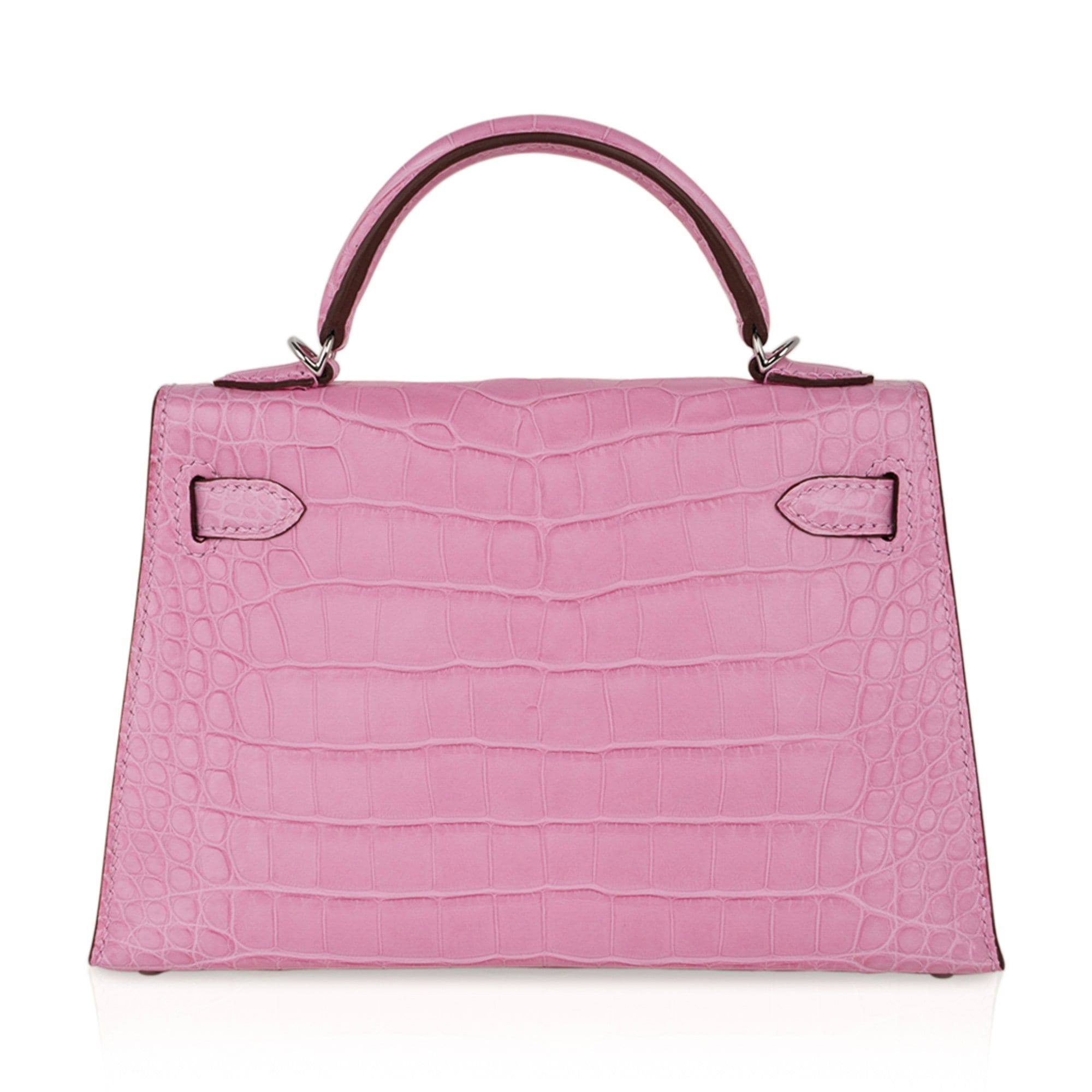 Hermès Kelly 20 Mini Sellier 5P Pink Matte Alligator Palladium – Limited Edition Hermes Kelly 20 Mini Sellier Bag 5P Pink Matte Alligator Palladium Limited Edition - view 9