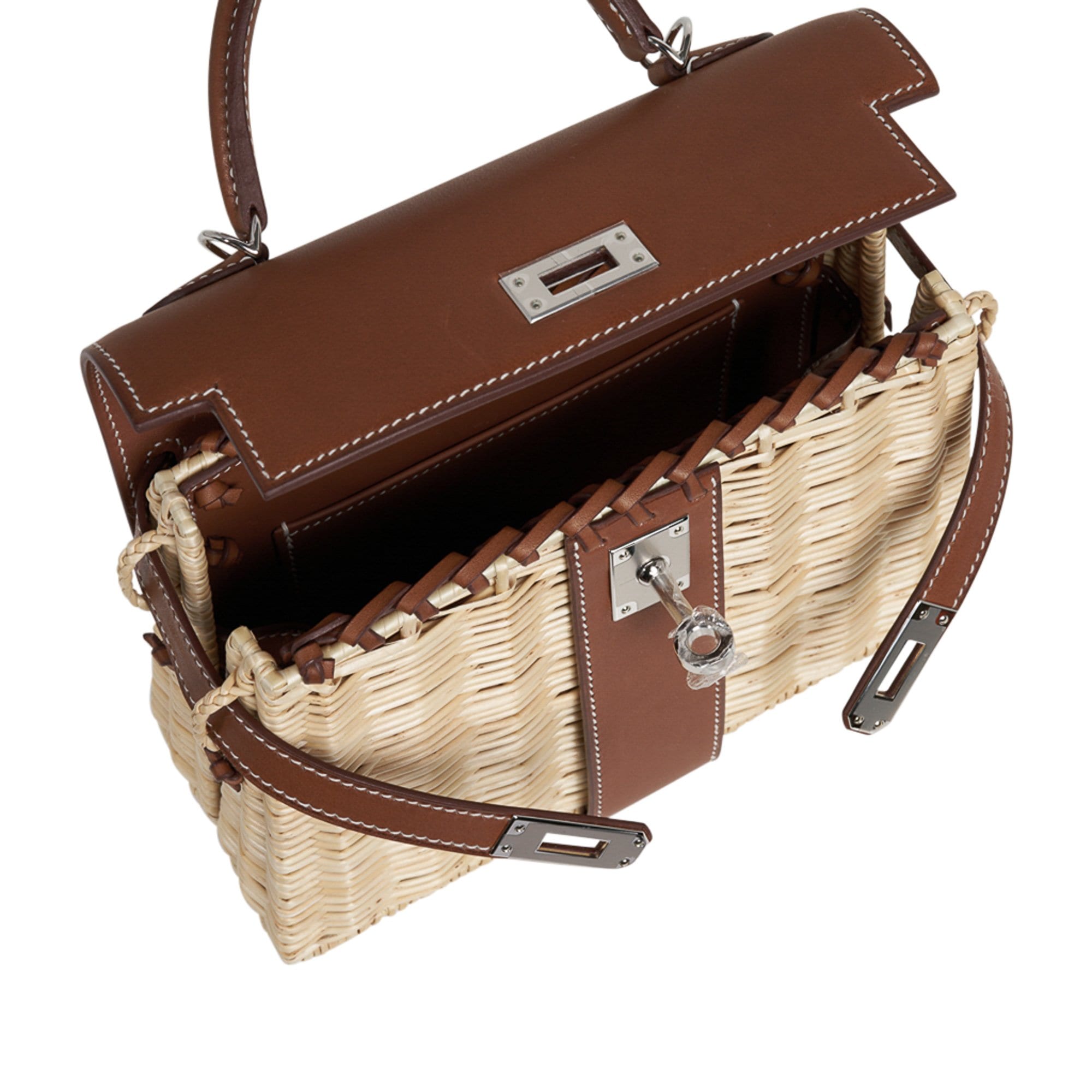 Hermès Mini Kelly 20 Picnic Barenia and Osier Hermes Mini Kelly 20 Bag Picnic Barenia & Osier - view 7