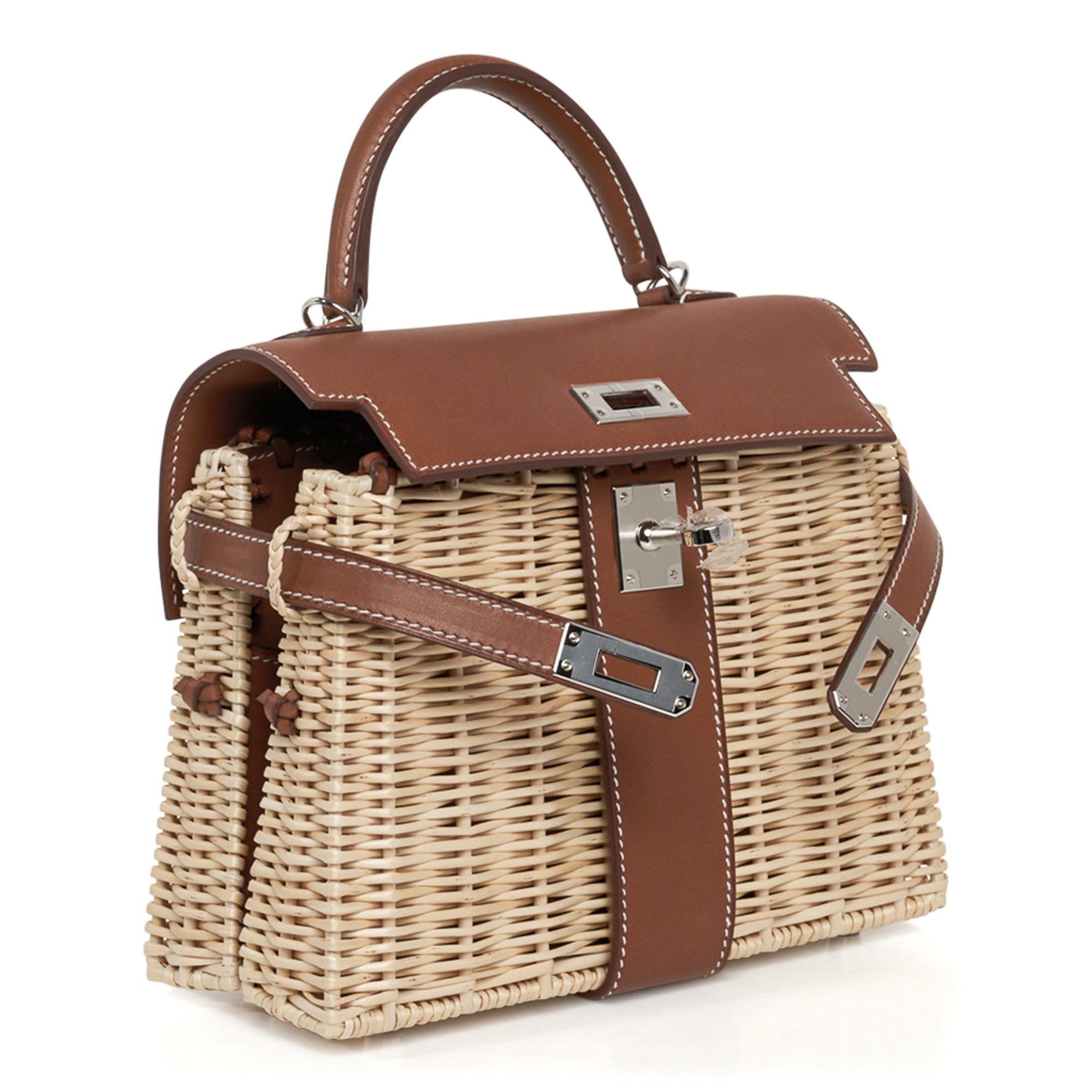 Hermès Mini Kelly 20 Picnic Barenia and Osier Hermes Mini Kelly 20 Bag Picnic Barenia & Osier - view 5
