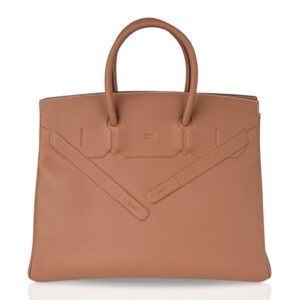 Hermes Shadow Birkin 35 Bag Limited Edition Gold Evercalf Leather