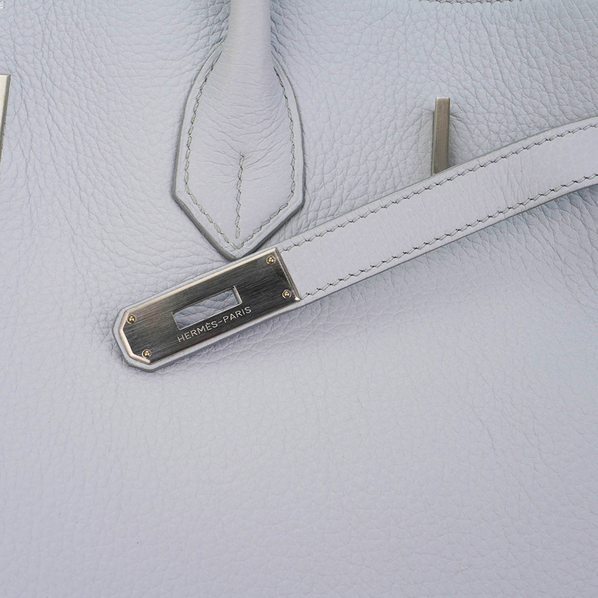 Hermès Shoulder Birkin 45 Blue Pale Togo Brushed Palladium – Limited Edition Hermes Shoulder Birkin 45 Blue Pale Togo Brushed Palladium Limited Edition - view 6