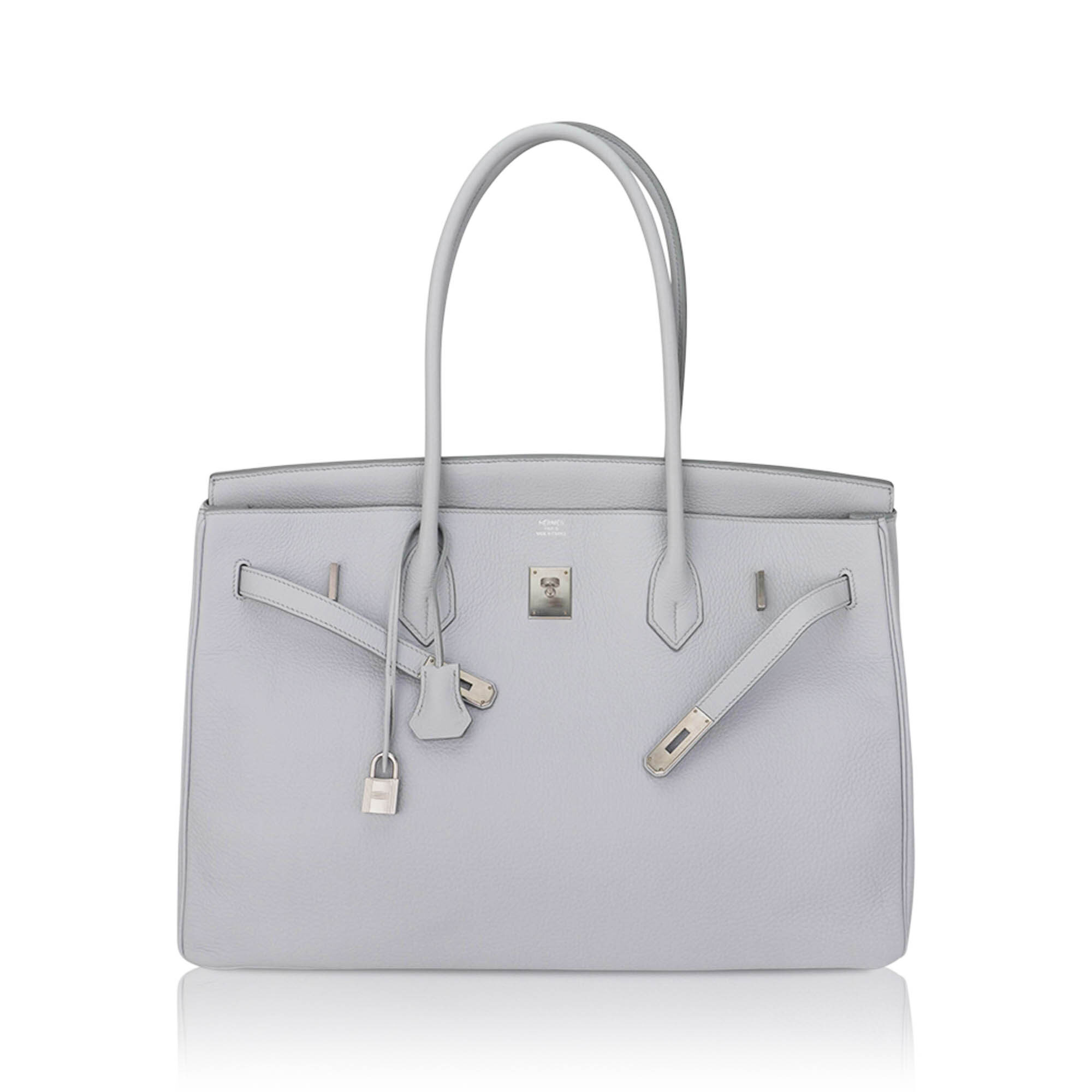 Hermès Shoulder Birkin 45 Blue Pale Togo Brushed Palladium – Limited Edition Hermes Shoulder Birkin 45 Blue Pale Togo Brushed Palladium Limited Edition - view 3