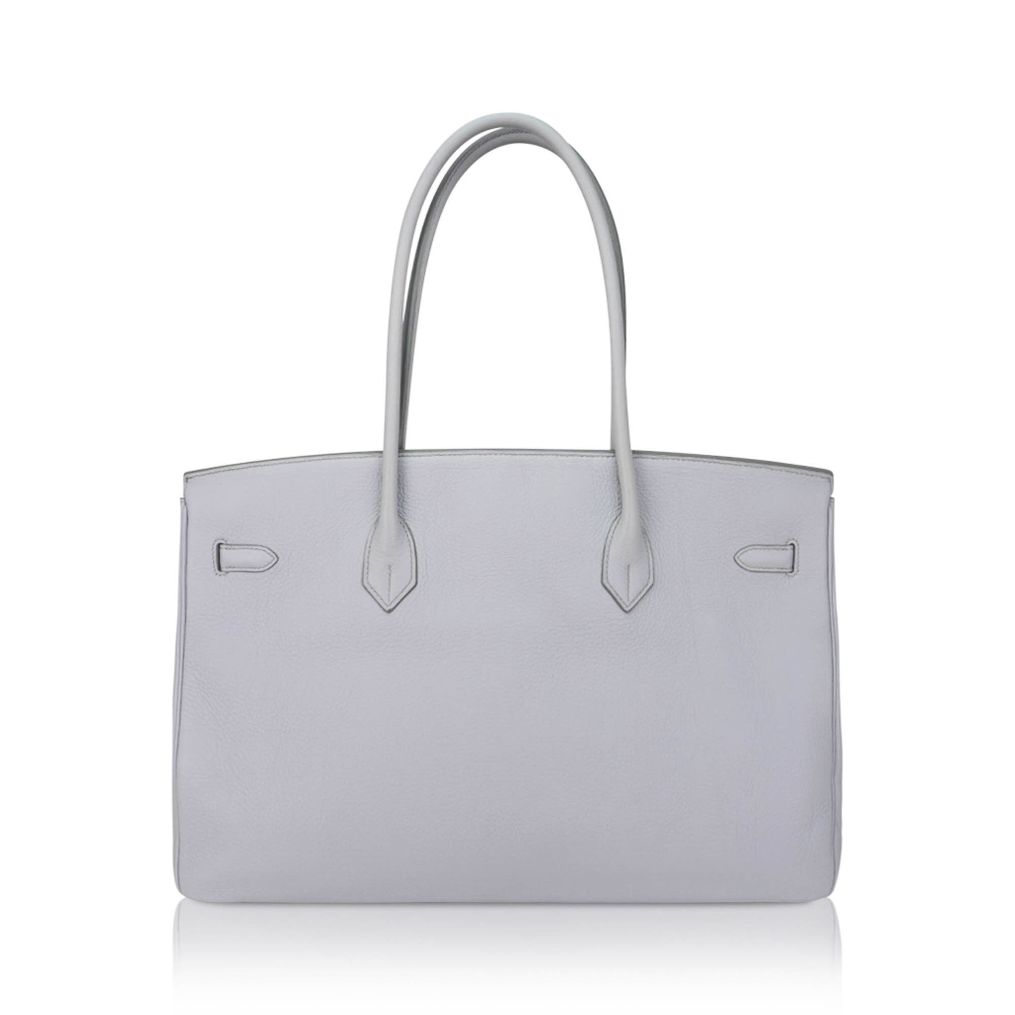 Hermès Shoulder Birkin 45 Blue Pale Togo Brushed Palladium – Limited Edition Hermes Shoulder Birkin 45 Blue Pale Togo Brushed Palladium Limited Edition - view 7