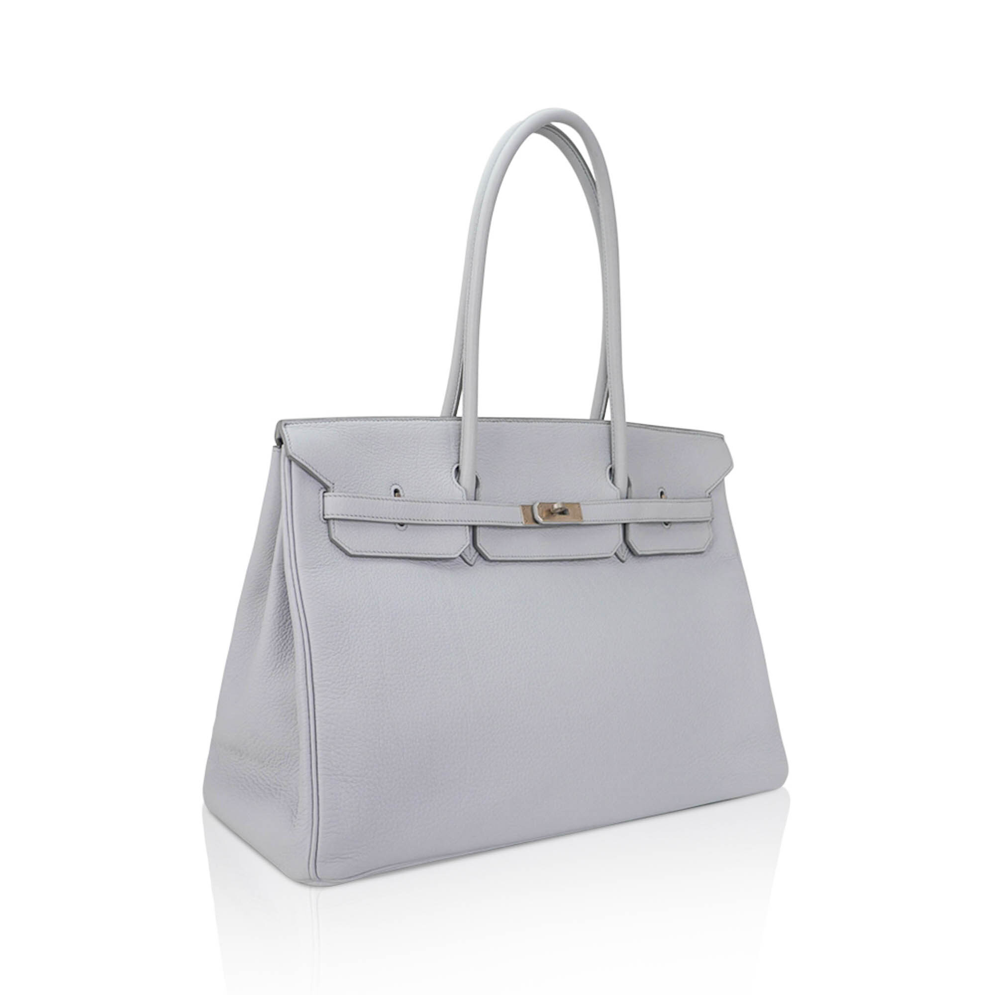 Hermès Shoulder Birkin 45 Blue Pale Togo Brushed Palladium – Limited Edition Hermes Shoulder Birkin 45 Blue Pale Togo Brushed Palladium Limited Edition - view 2