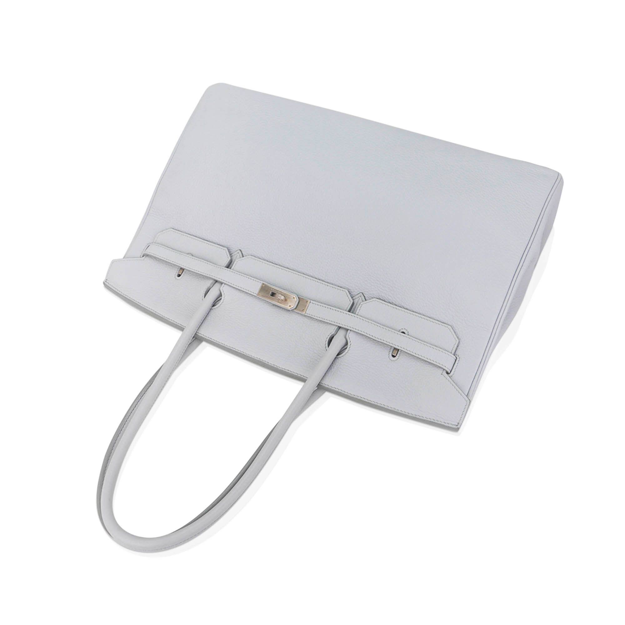Hermès Shoulder Birkin 45 Blue Pale Togo Brushed Palladium – Limited Edition Hermes Shoulder Birkin 45 Blue Pale Togo Brushed Palladium Limited Edition - view 4