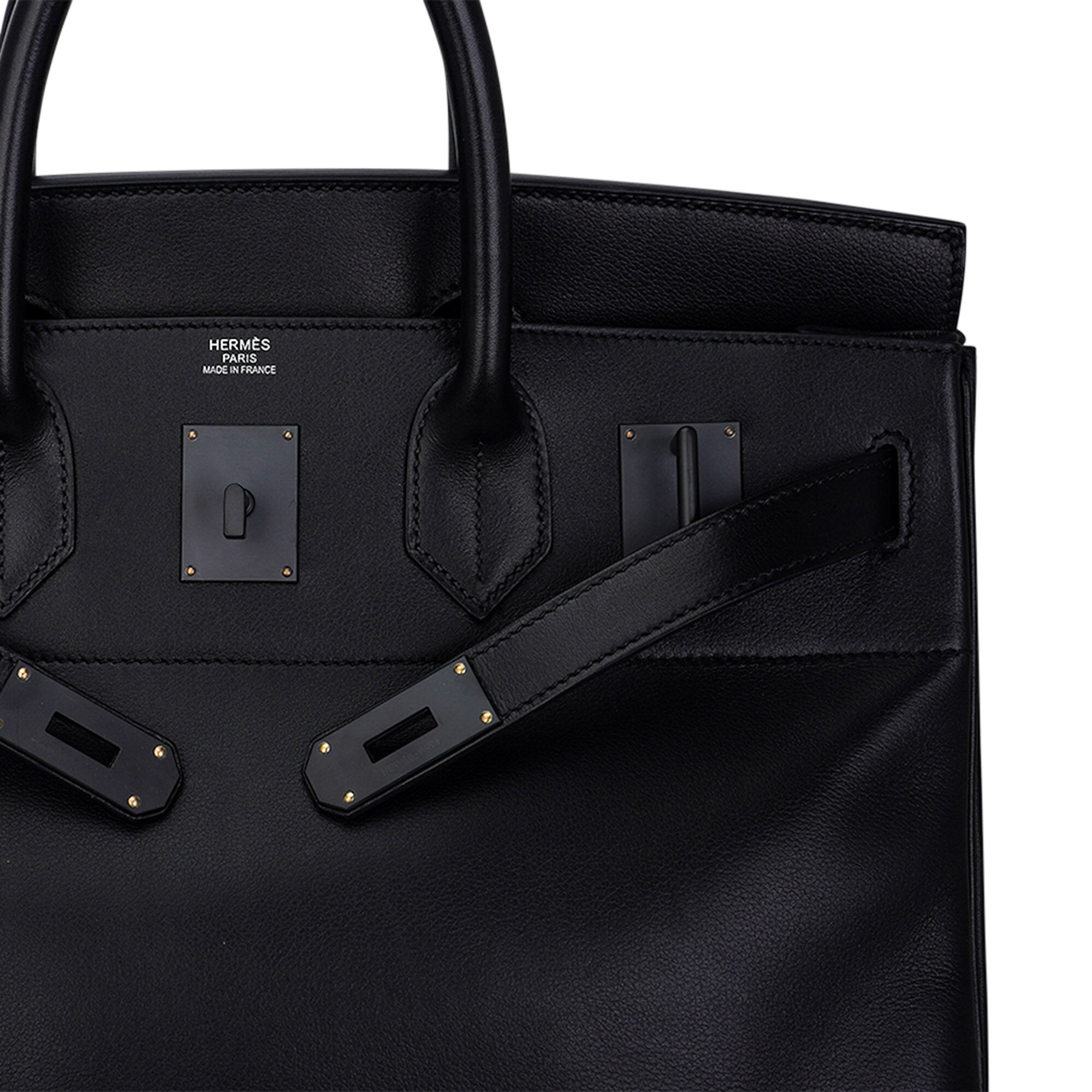 Hermès HAC 40 So Black Evergrain Leather – Limited Edition Hermes HAC 40 So Black Evergrain Leather Limited Edition Rare - view 5
