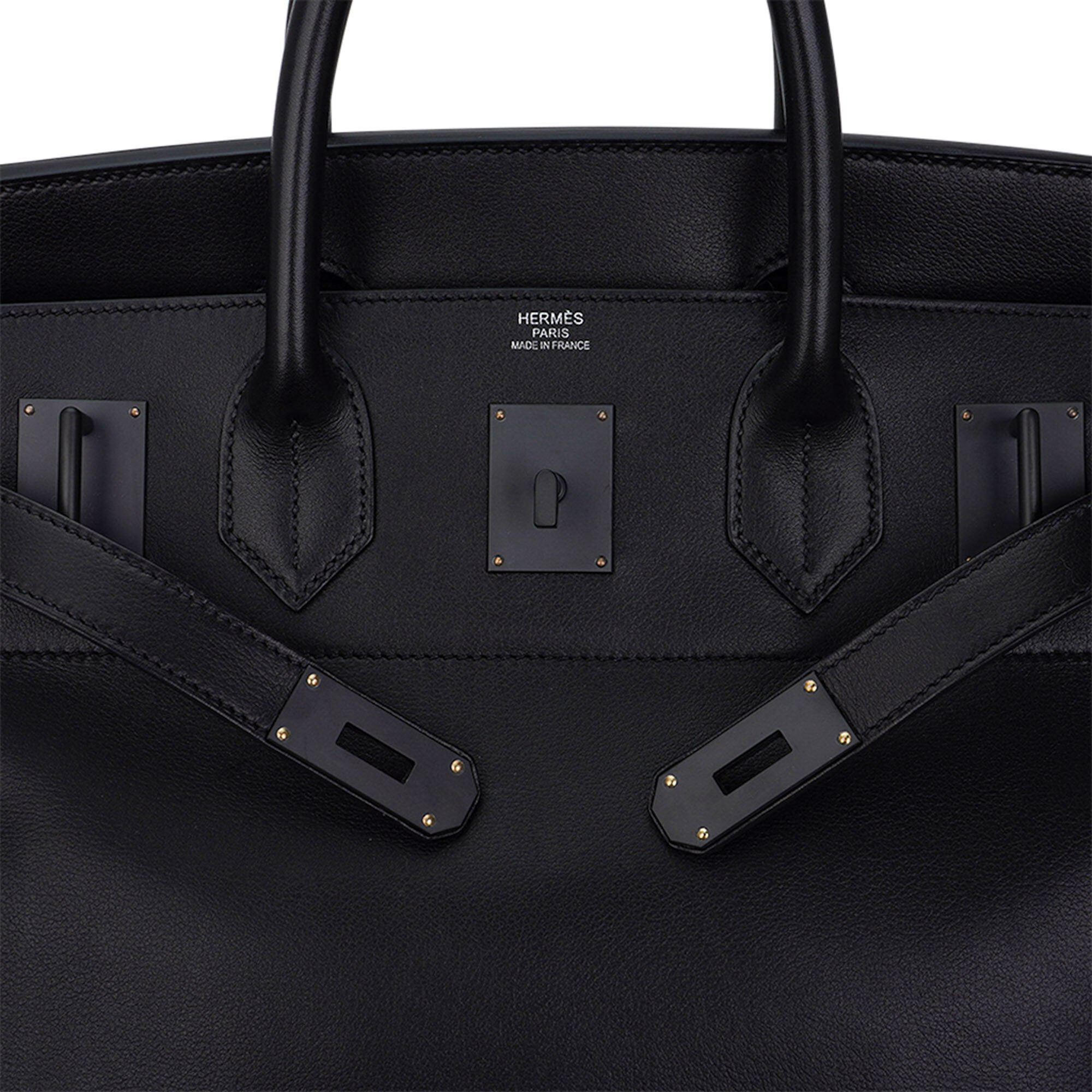 Hermès HAC 40 So Black Evergrain Leather – Limited Edition Hermes HAC 40 So Black Evergrain Leather Limited Edition Rare - view 8
