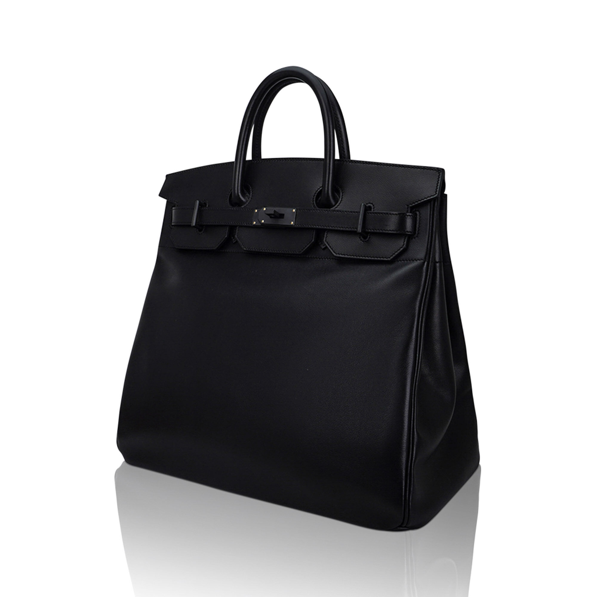 Hermès HAC 40 So Black Evergrain Leather – Limited Edition Hermes HAC 40 So Black Evergrain Leather Limited Edition Rare - view 4