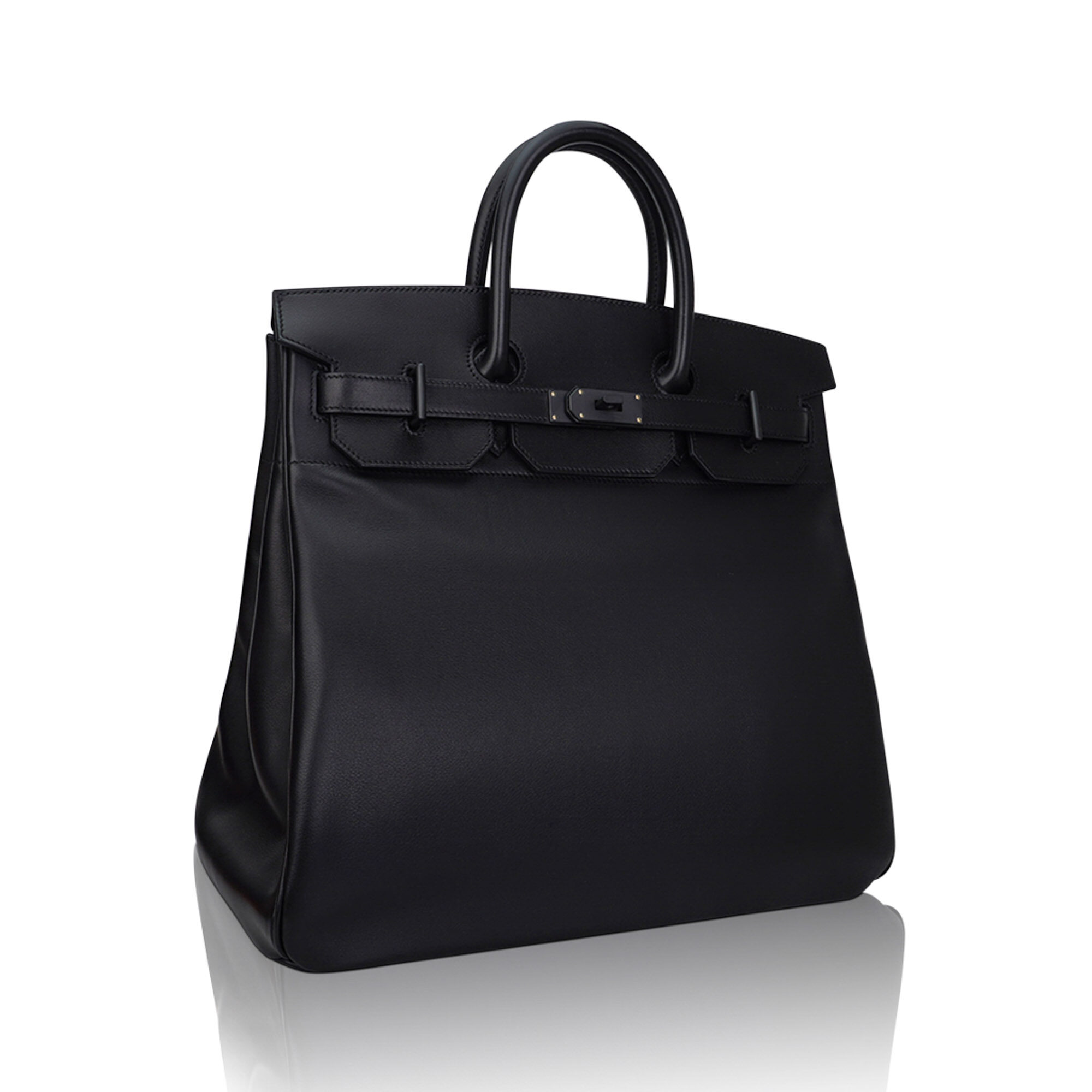 Hermès HAC 40 So Black Evergrain Leather – Limited Edition Hermes HAC 40 So Black Evergrain Leather Limited Edition Rare - view 2