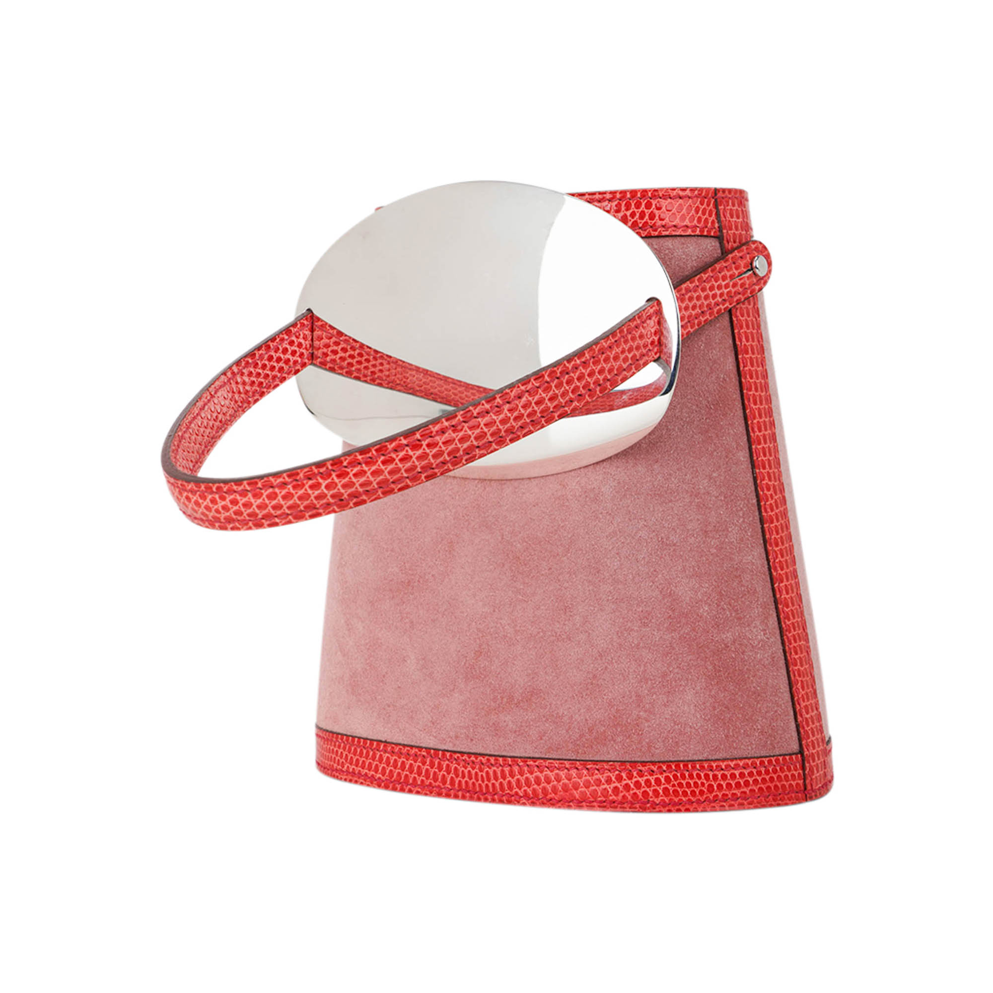 Hermès Stromboli Rose Indien Doblis Rose Azalee Lizard with Sterling Silver Lid – Limited Edition Hermes Limited Edition Stromboli Bag Rose Indien Doblis Rose Azalee Lizard with Sterling Silver Lid - view 12