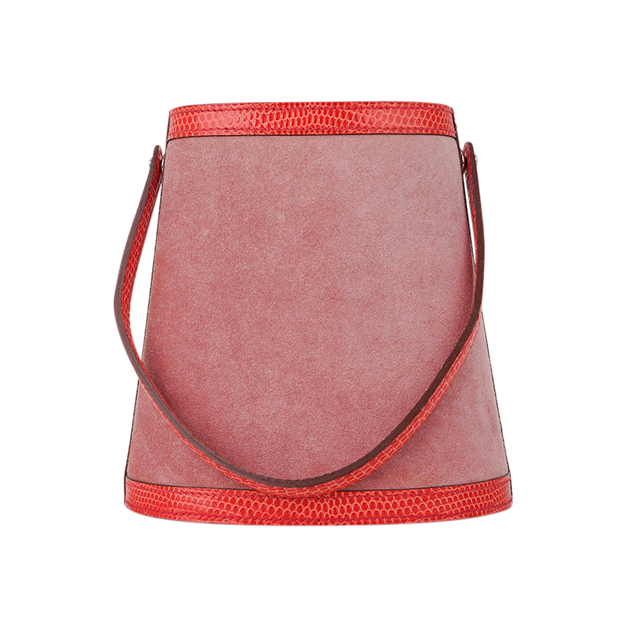 Hermès Stromboli Rose Indien Doblis Rose Azalee Lizard with Sterling Silver Lid – Limited Edition Hermes Limited Edition Stromboli Bag Rose Indien Doblis Rose Azalee Lizard with Sterling Silver Lid - view 9