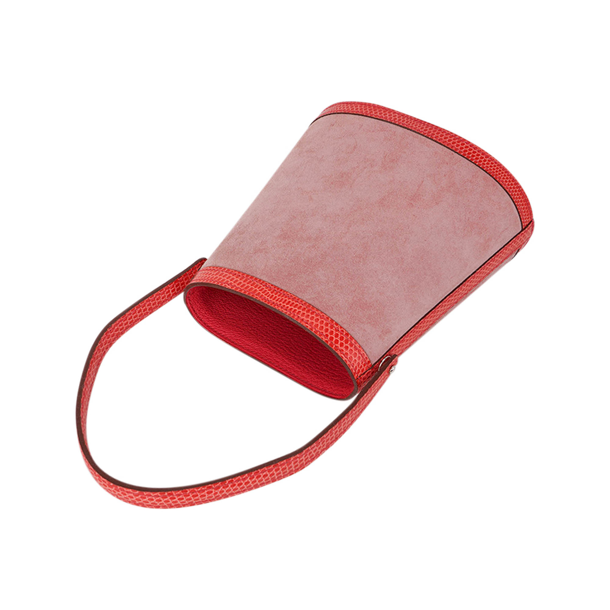 Hermès Stromboli Rose Indien Doblis Rose Azalee Lizard with Sterling Silver Lid – Limited Edition Hermes Limited Edition Stromboli Bag Rose Indien Doblis Rose Azalee Lizard with Sterling Silver Lid - view 11