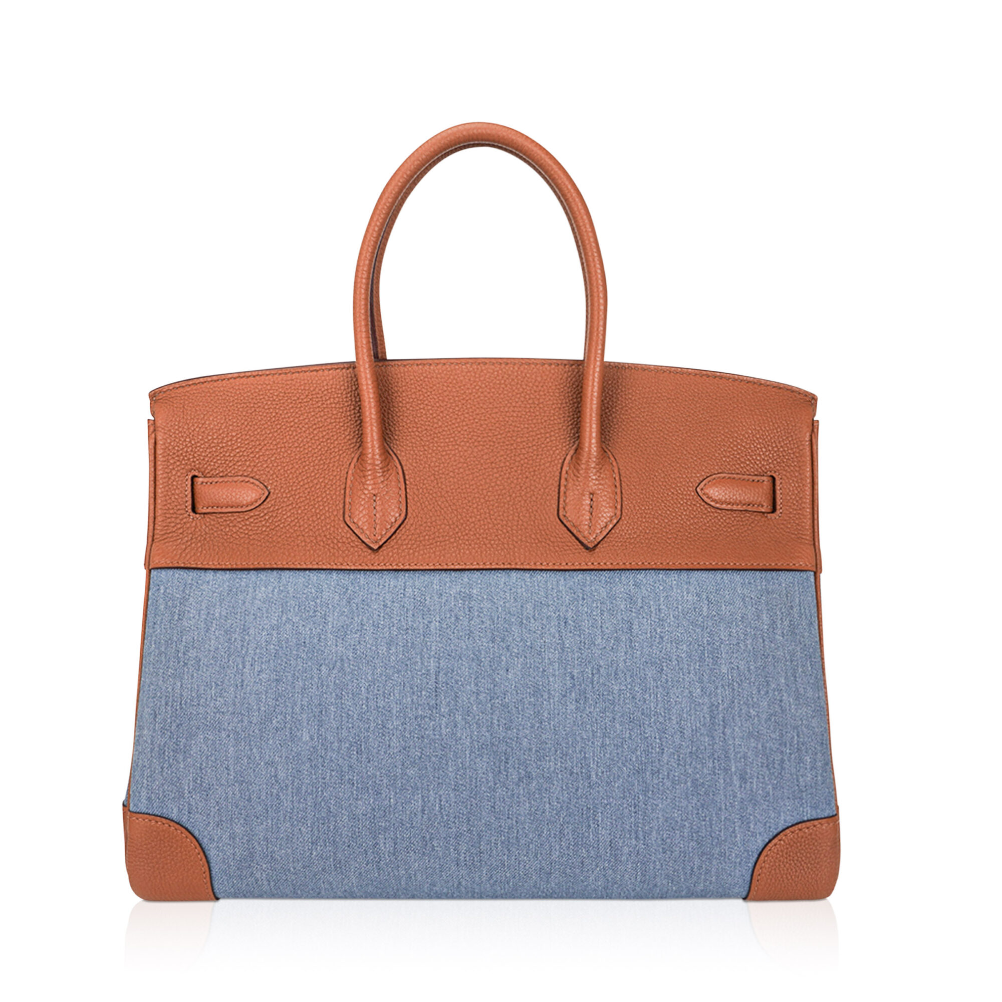 Hermès Birkin 35 Vintage Gold Togo Blue Denim Palladium – Limited Edition Hermes Birkin 35 Vintage Gold Togo Blue Denim Palladium Limited Edition Rare - view 6