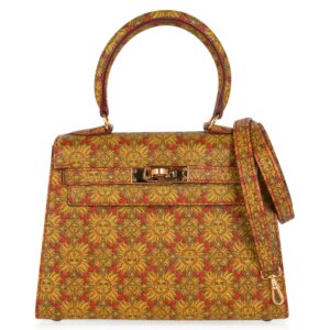 Hermes Vintage Mini Kelly 20 Bag Sellier Soleil Box Leather with Gold Hardware