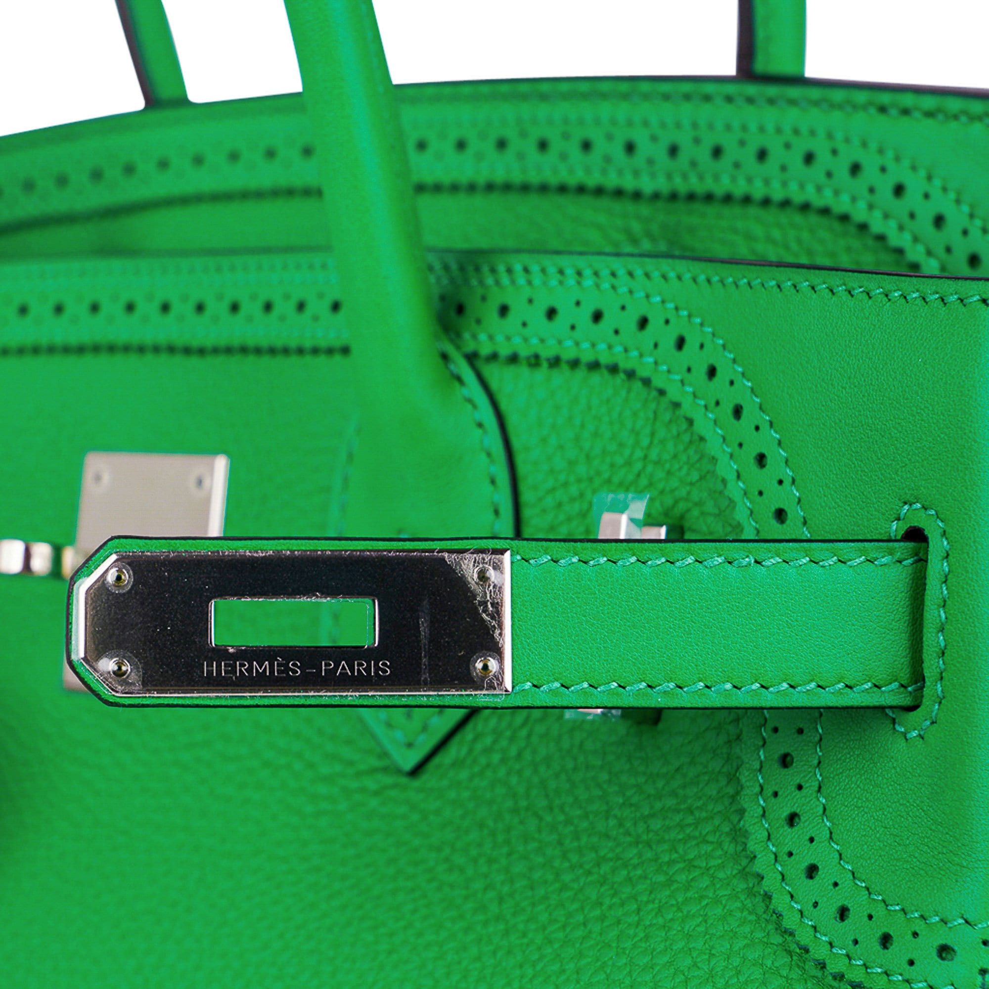 Hermès Birkin 30 Ghillies Bamboo Palladium Hardware New W / Box – Limited Edition Hermes Birkin 30 Ghillies Limited Edition Bag Bamboo Palladium Hardware New w/Box - view 3