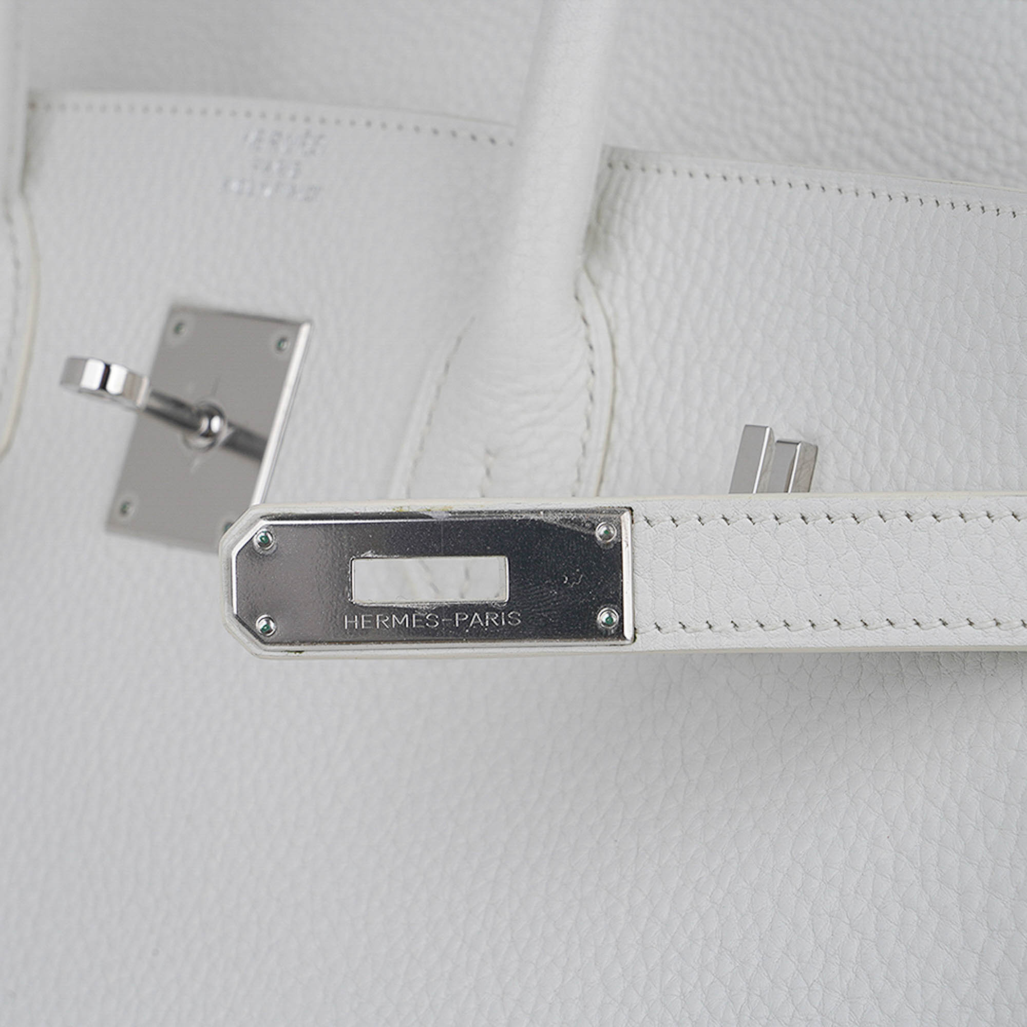 Hermès Birkin 35 White Clemence Palladium Hardware – Limited Edition Hermes Birkin 35 White Clemence Palladium Hardware Rare Limited Edition - view 8