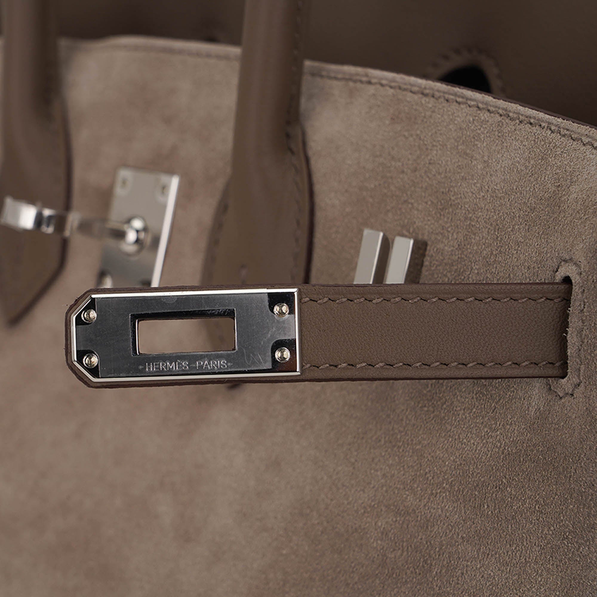Hermès Birkin 25 Grizzly Gris Caillou Etoupe Swift Leather – Limited Edition Hermes Limited Edition Birkin 25 Grizzly Bag Gris Caillou Etoupe Swift Leather - view 5
